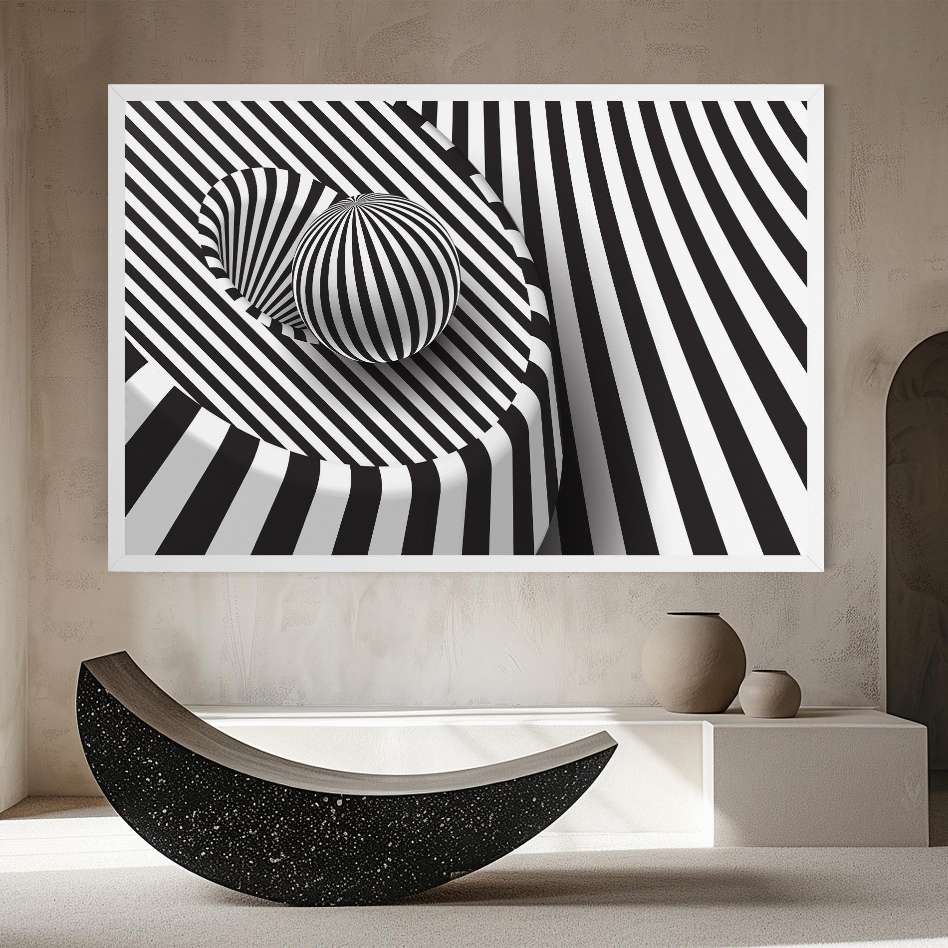 Tablou Canvas 3d Ball Zebra mockup 8
