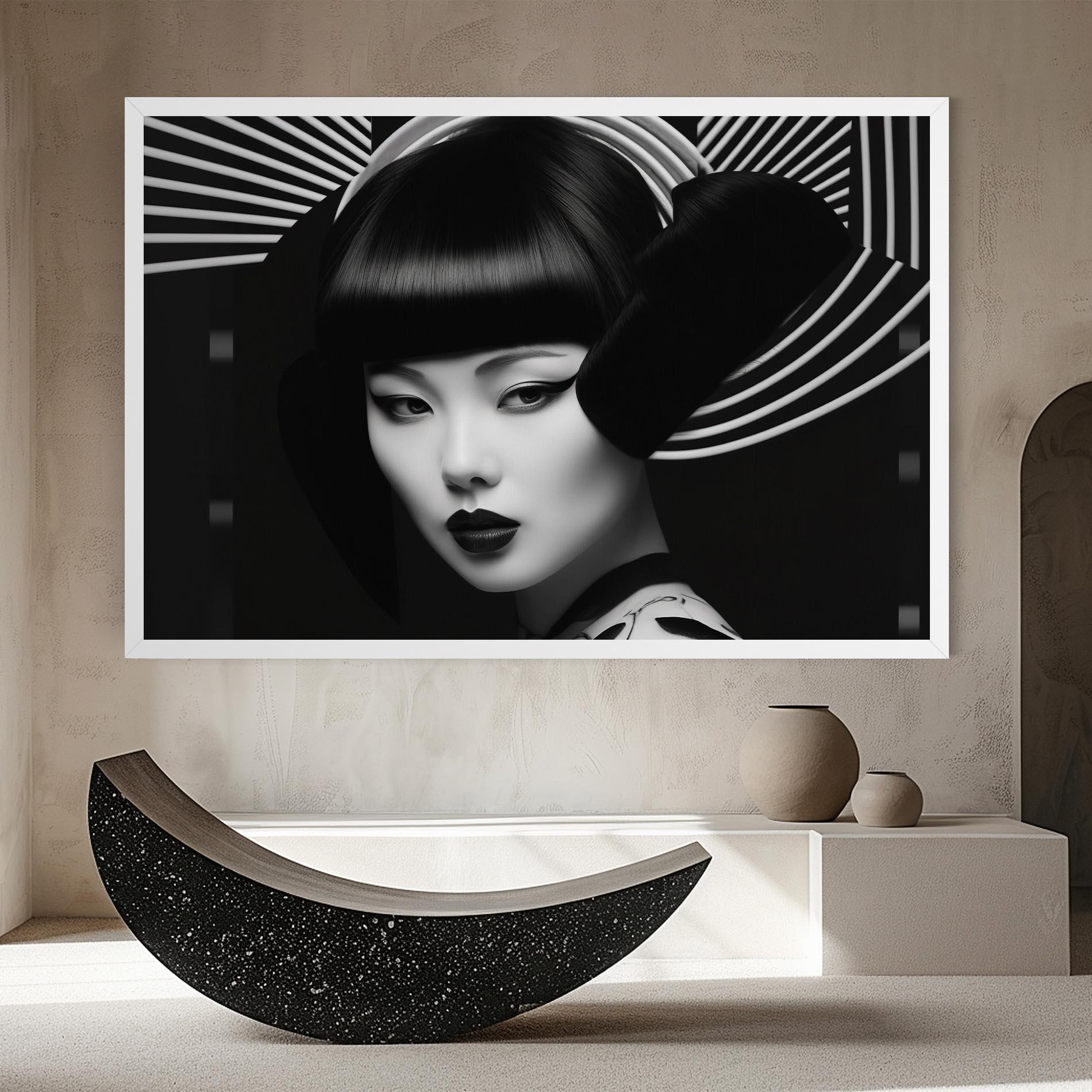 Tablou Canvas Abstract Asian Woman mockup 8