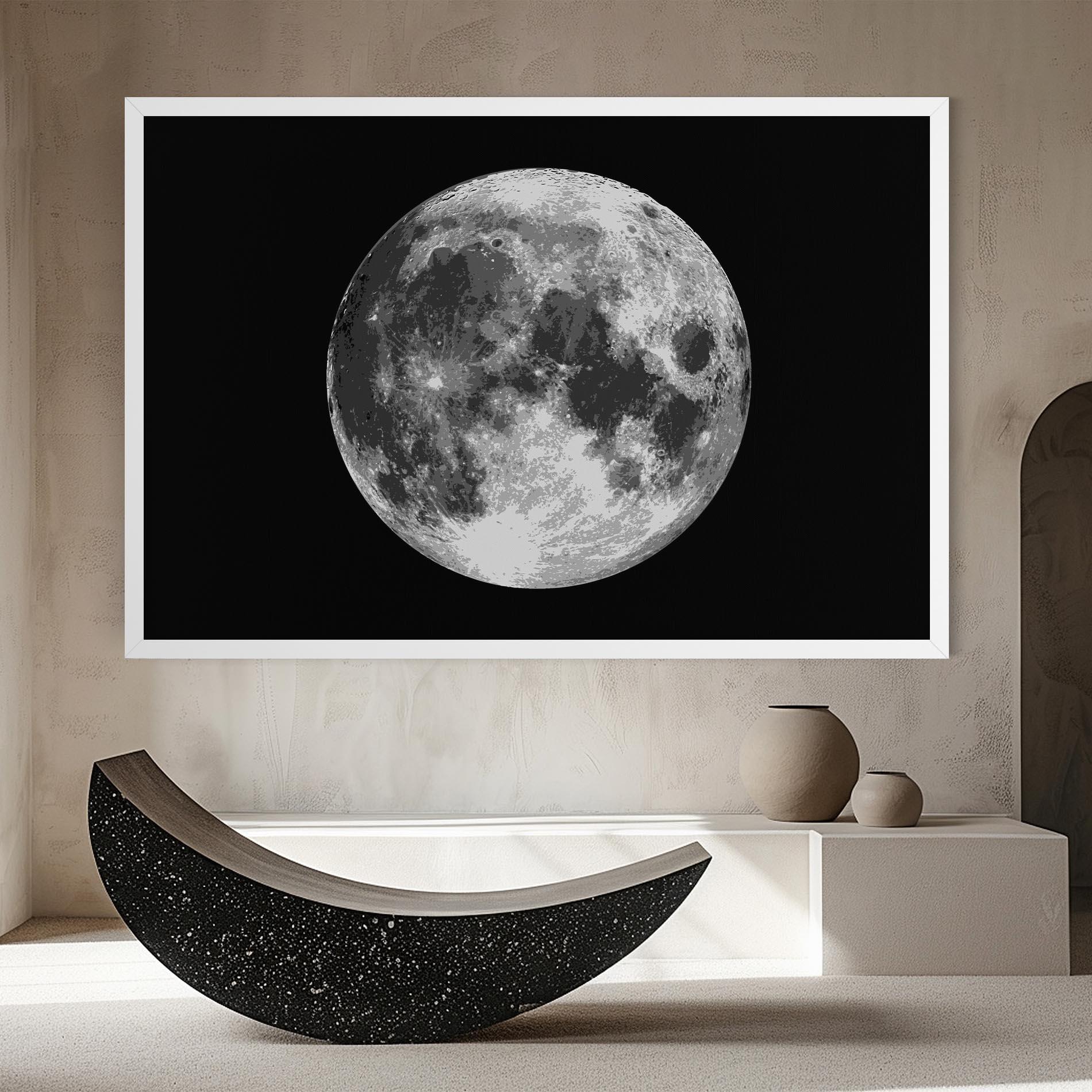 Tablou Canvas Grey Shiny Moon mockup 8