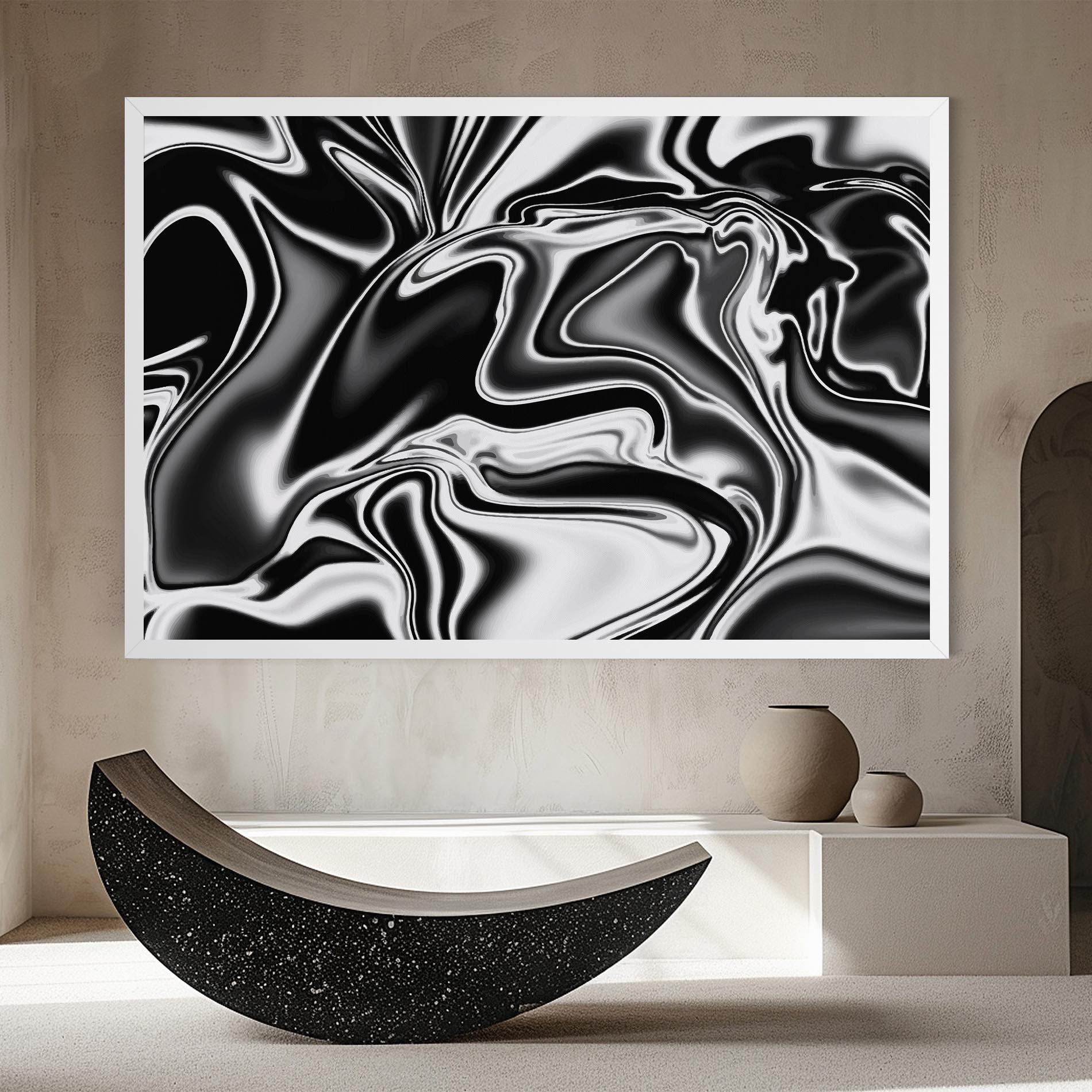 Tablou Canvas Silver Black Art mockup 8