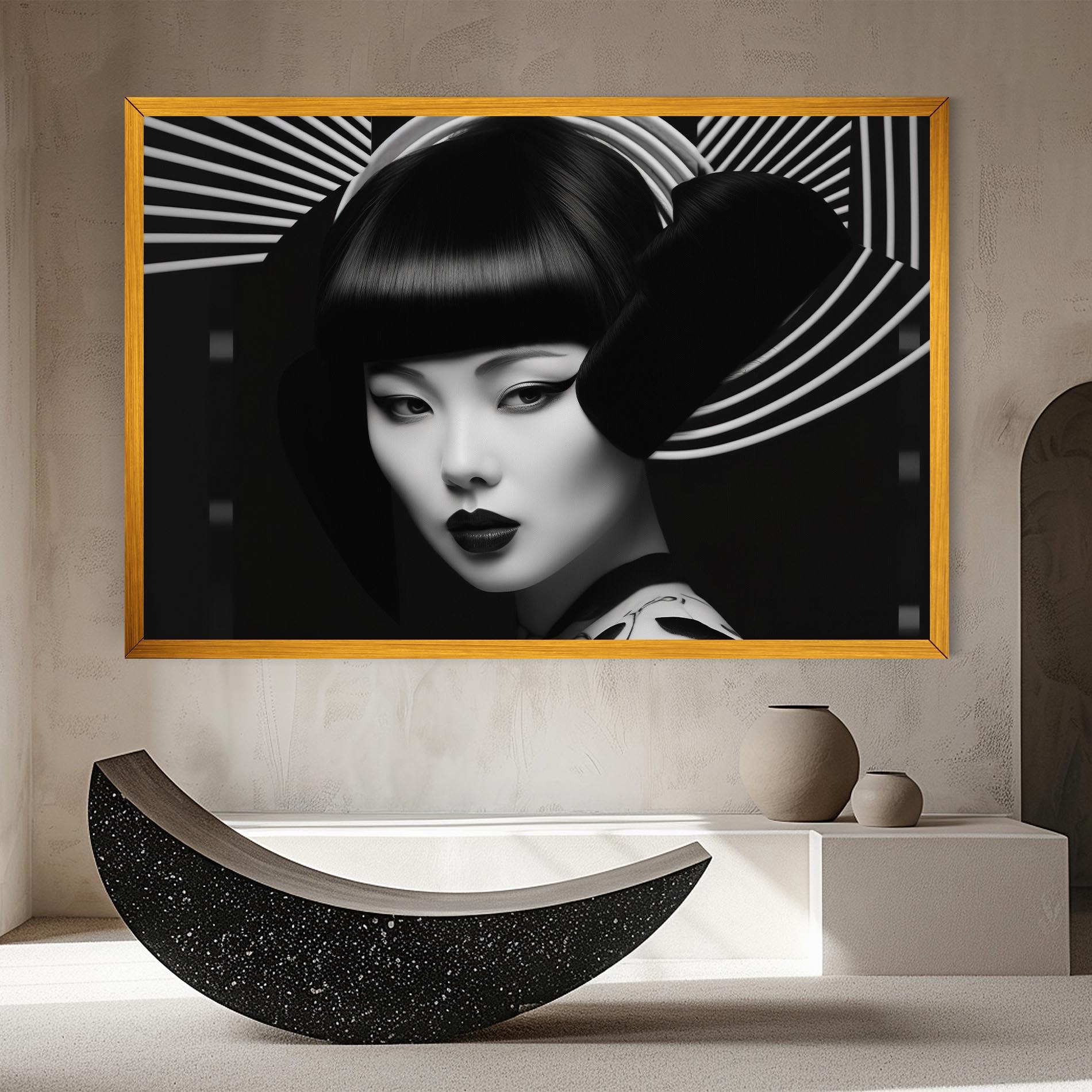 Tablou Canvas Abstract Asian Woman mockup 8