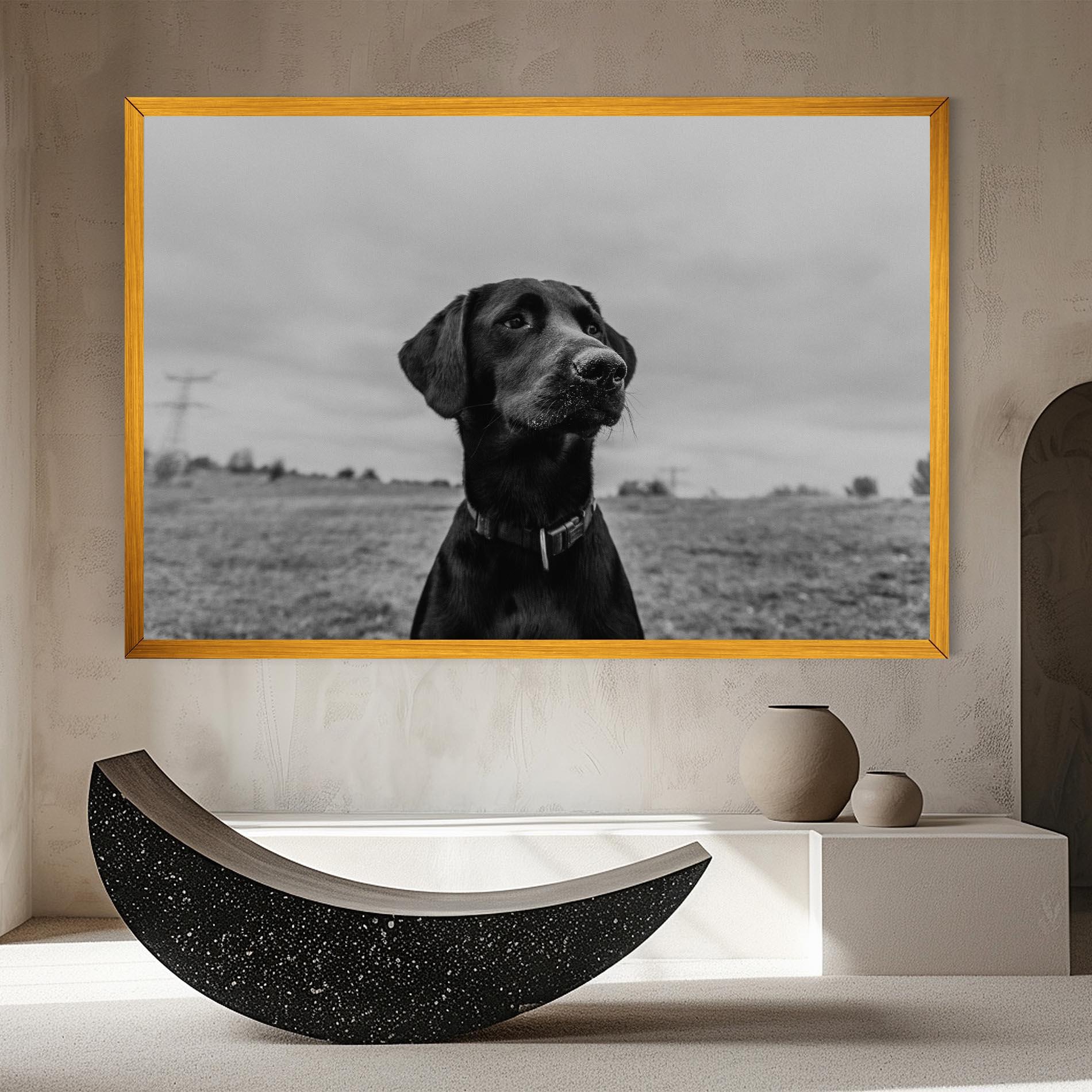 Tablou Canvas Black Dog mockup 8