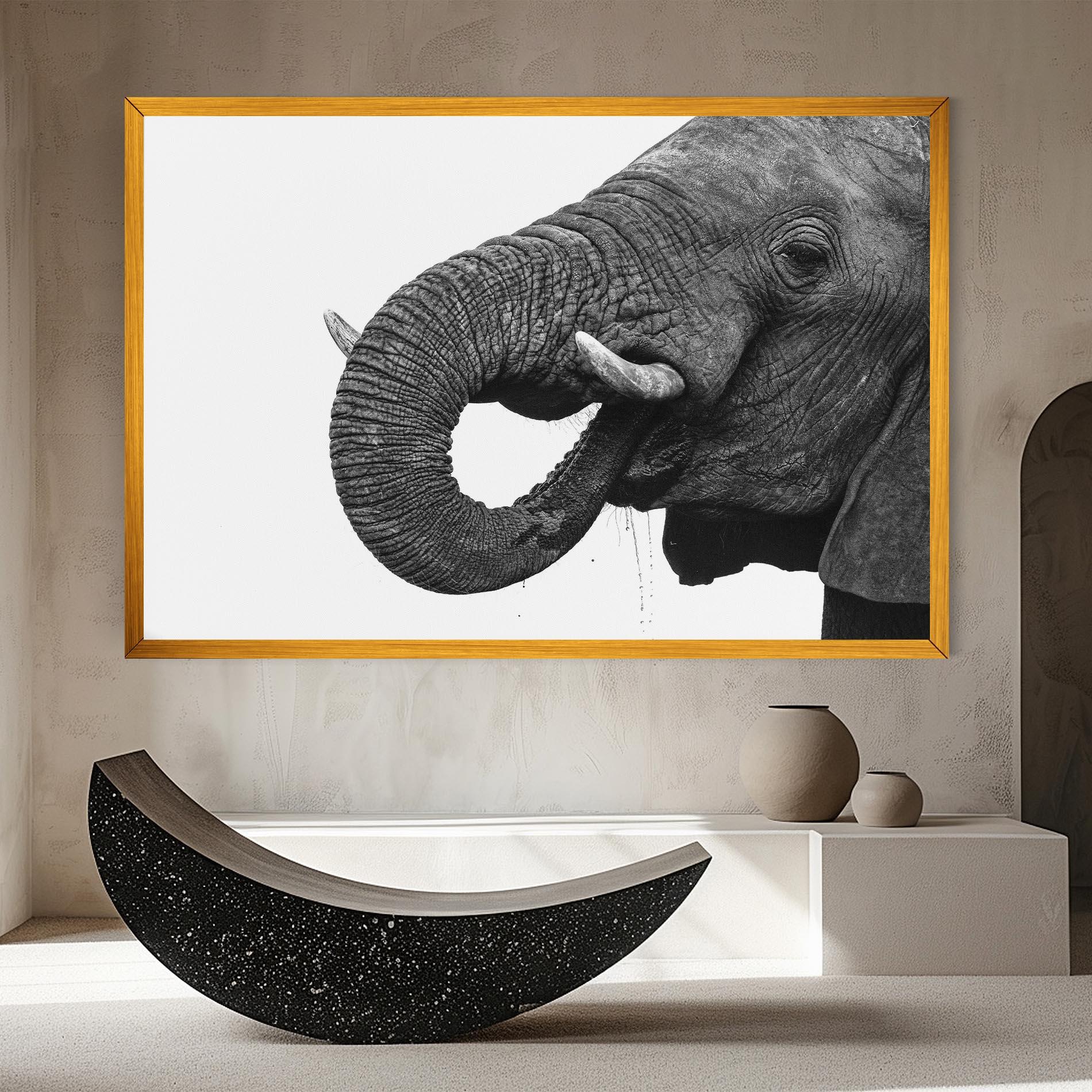 Tablou Canvas Elephant Drinking mockup 8