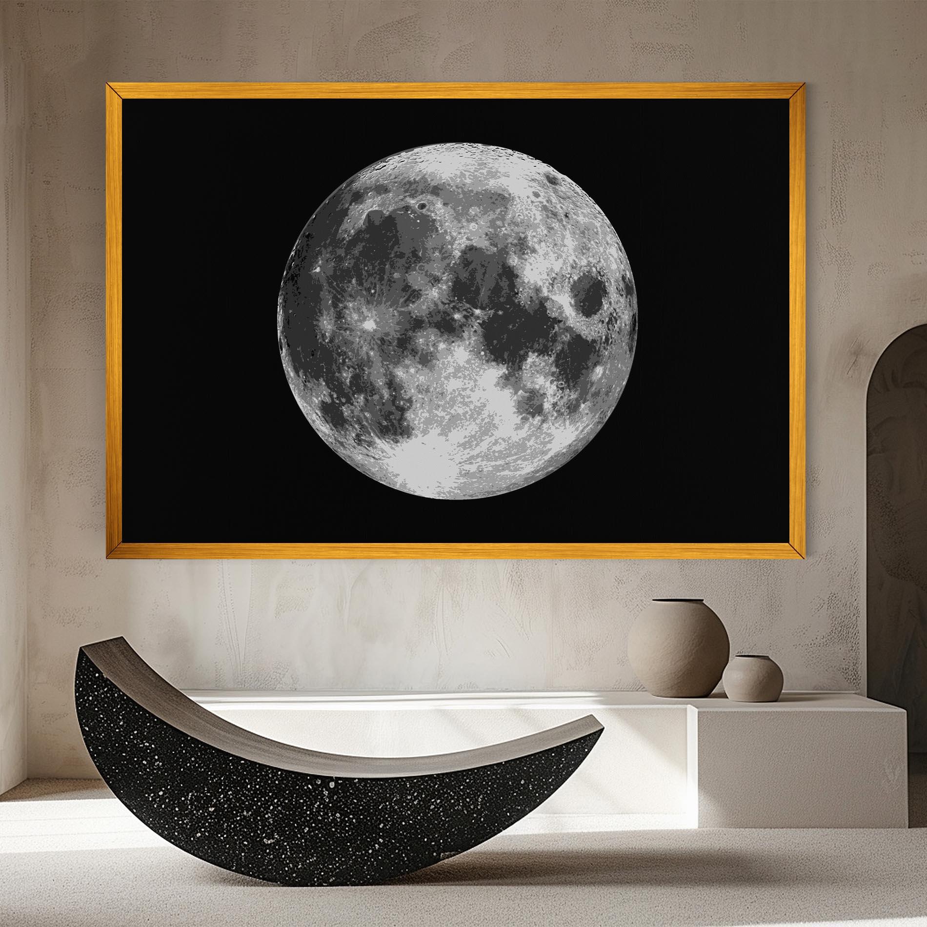 Tablou Canvas Grey Shiny Moon mockup 8
