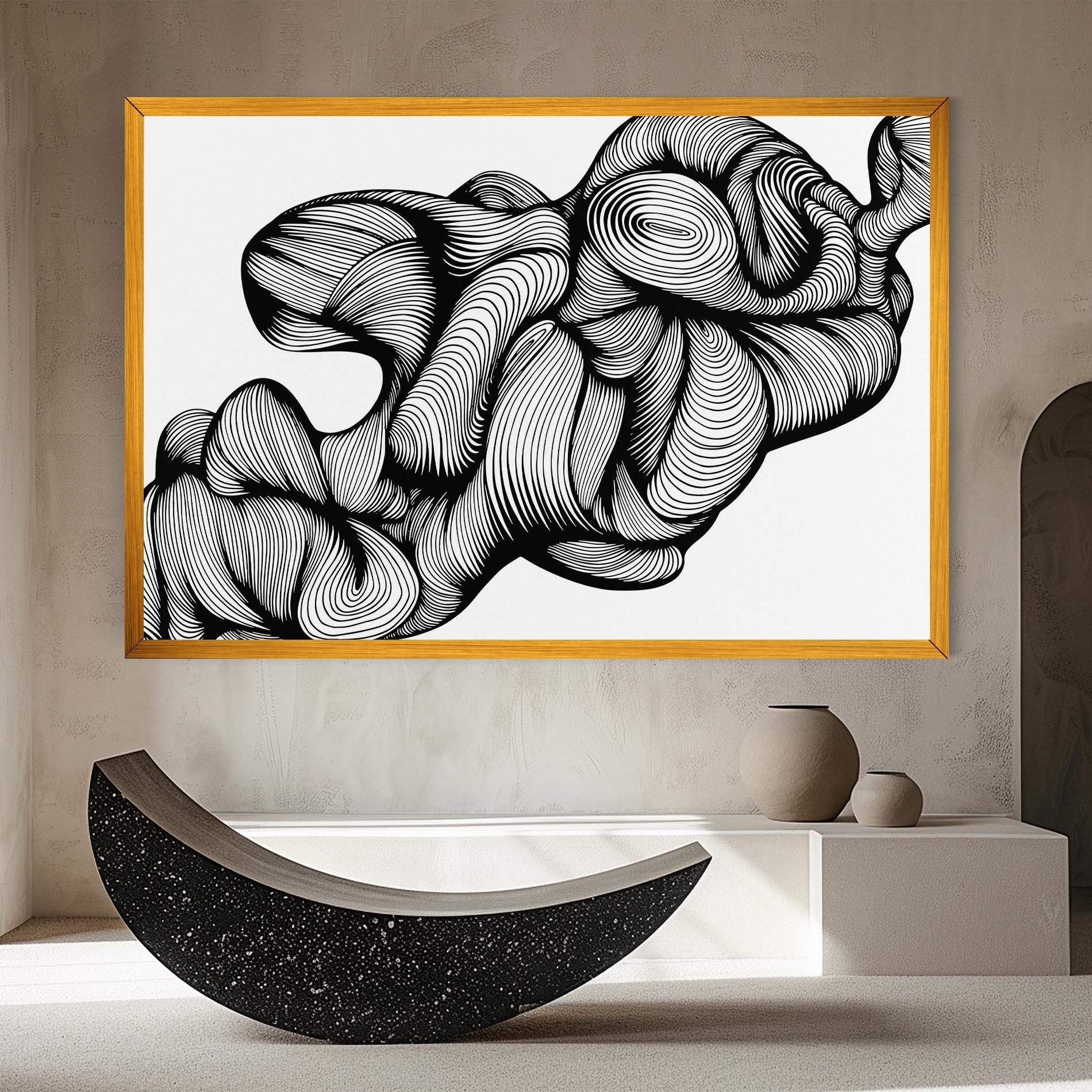 Tablou Canvas Monochrome Doodle mockup 8