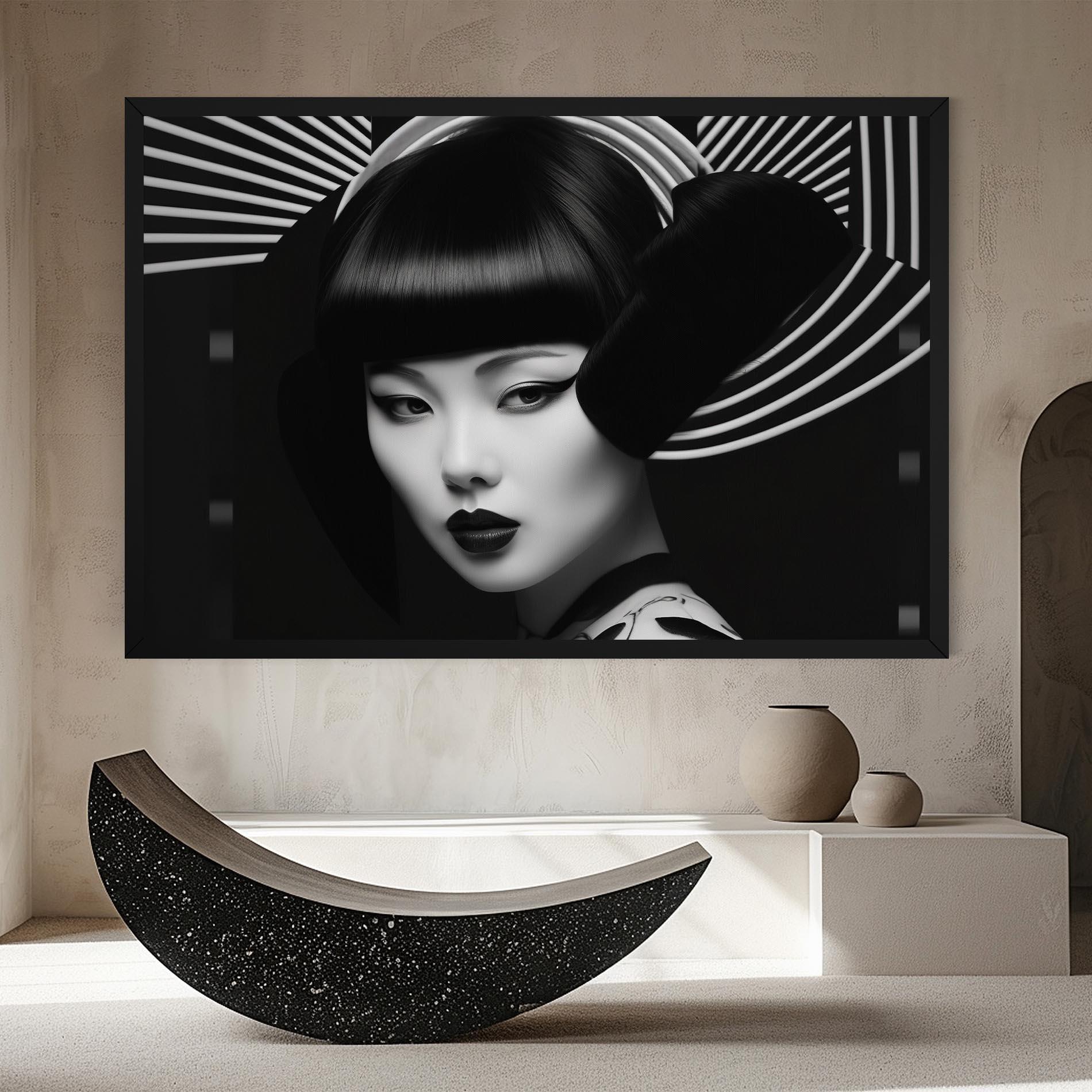 Tablou Canvas Abstract Asian Woman mockup 8