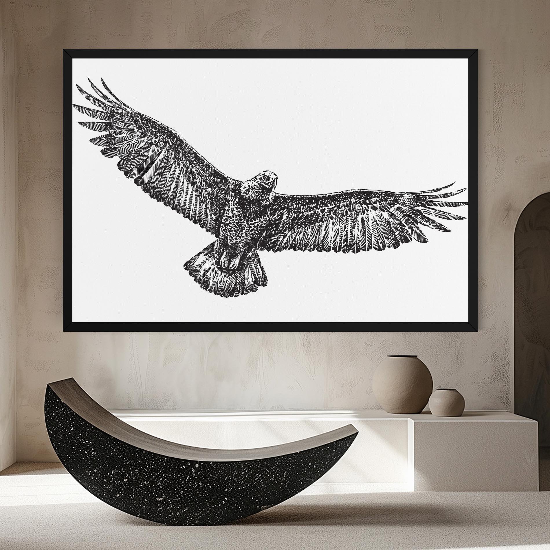 Tablou Canvas Eagle Art Line mockup 8