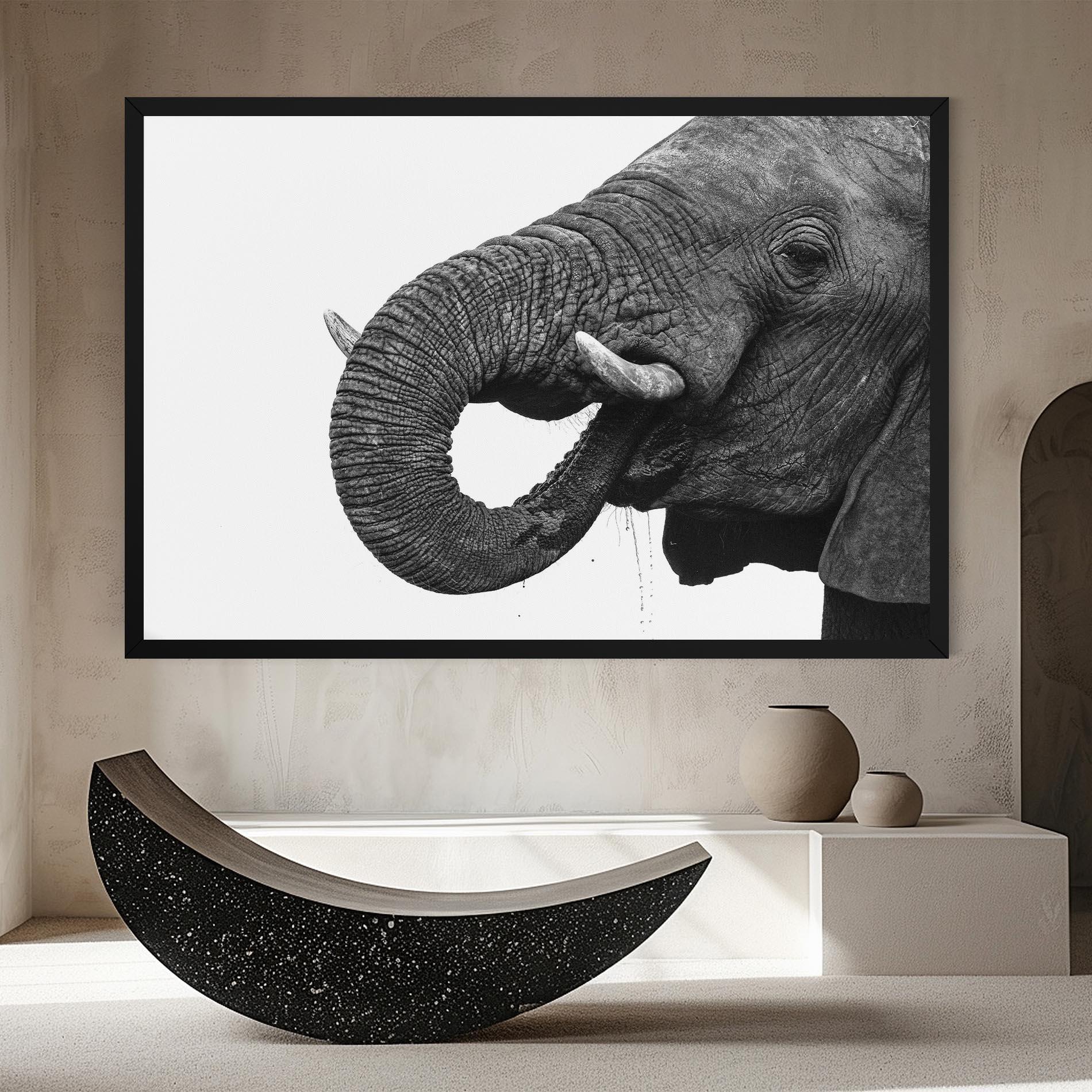 Tablou Canvas Elephant Drinking mockup 8