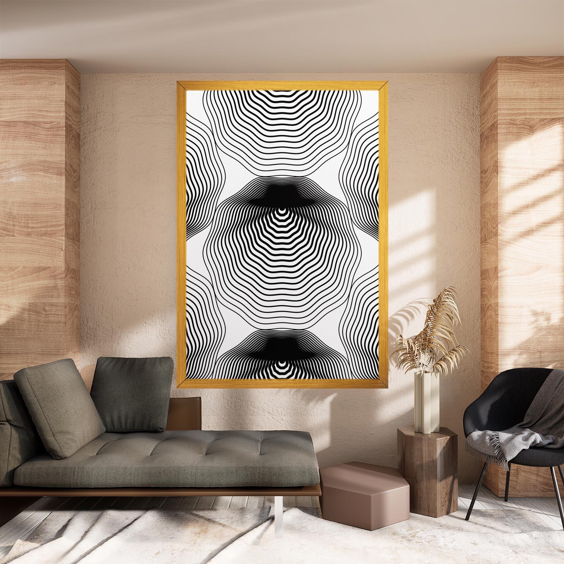 Tablou Canvas Black Line Art mockup 8