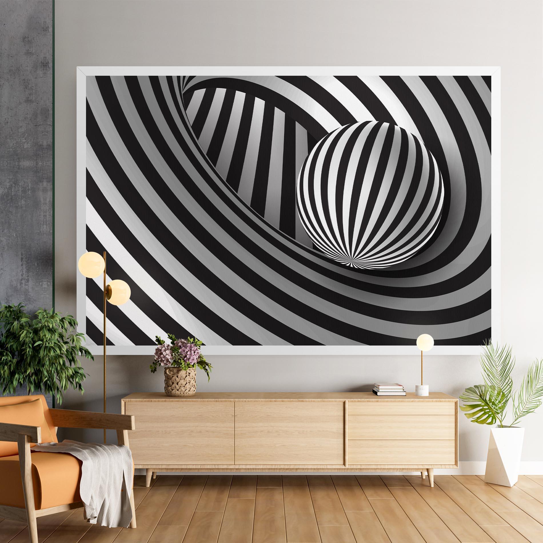 Tablou Canvas 3d Zebra Ball mockup 9