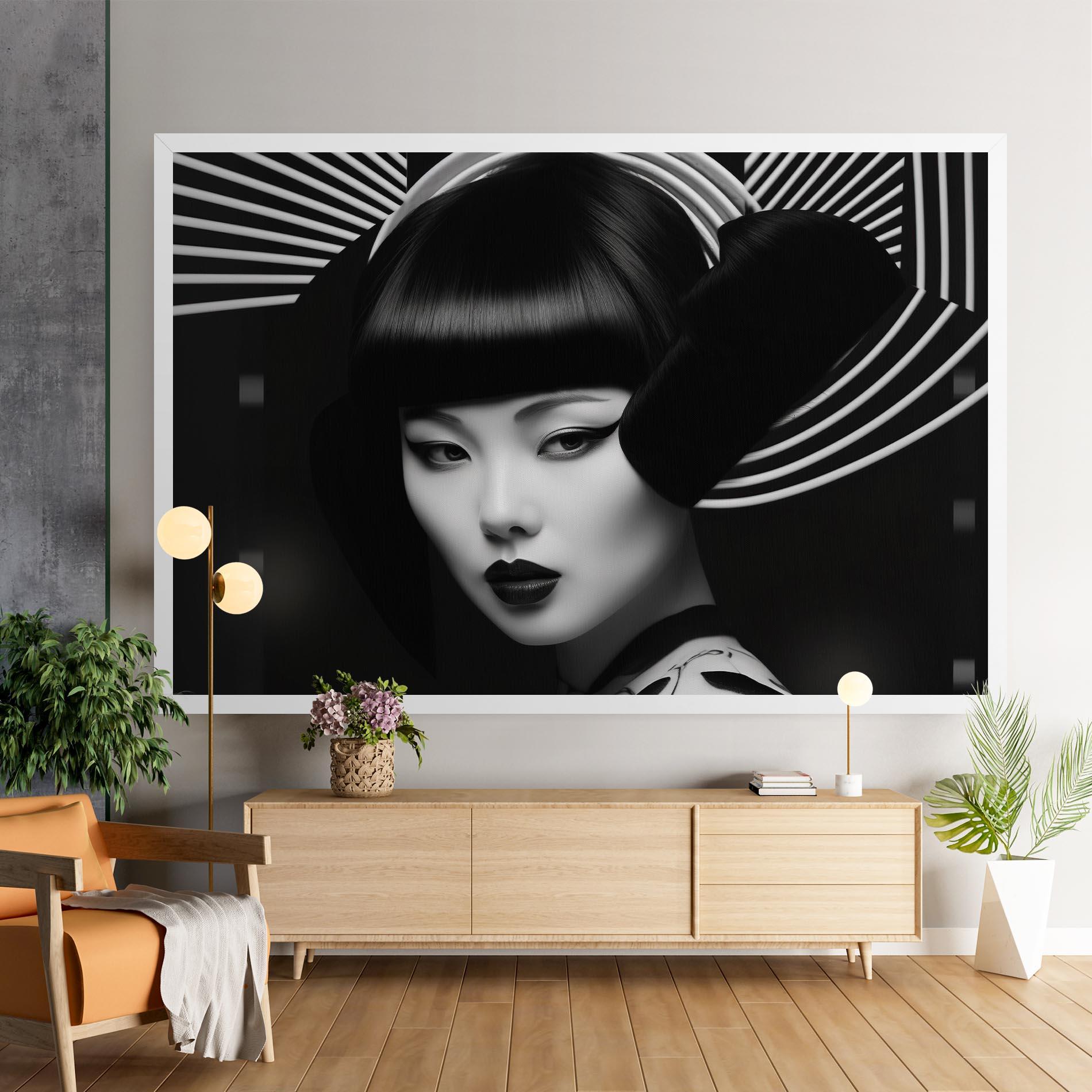 Tablou Canvas Abstract Asian Woman mockup 9