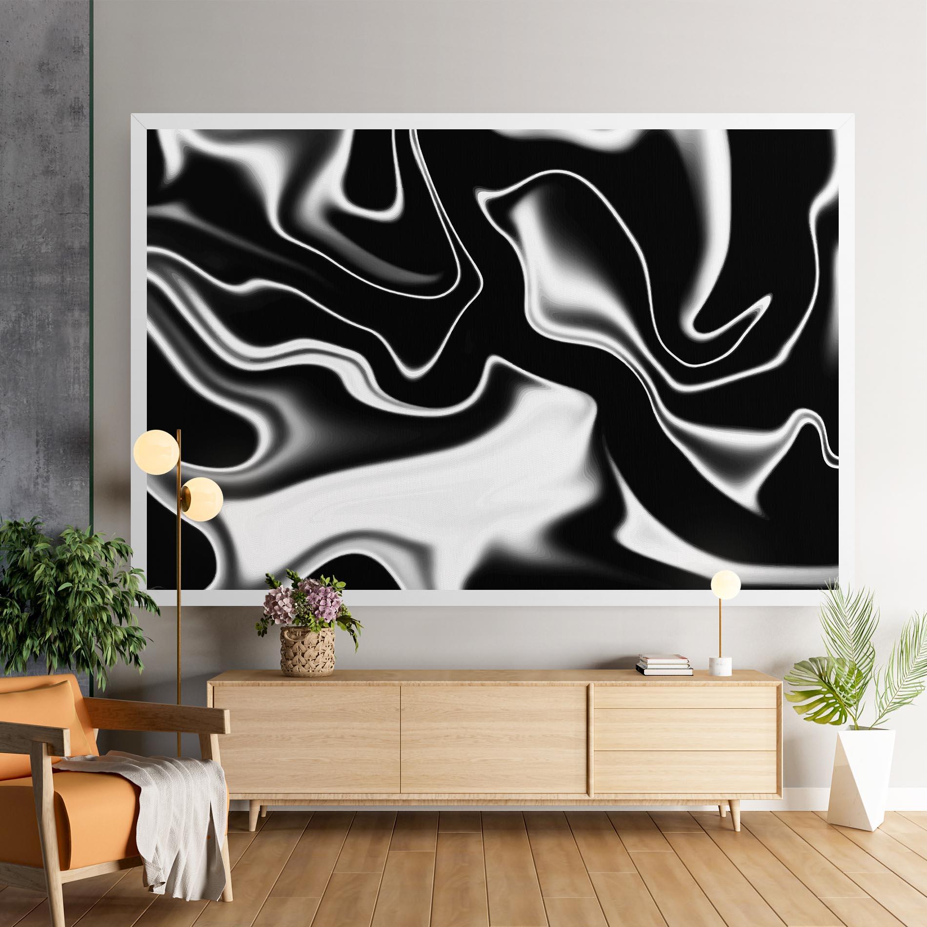 Tablou Canvas Black Metalic Art mockup 9