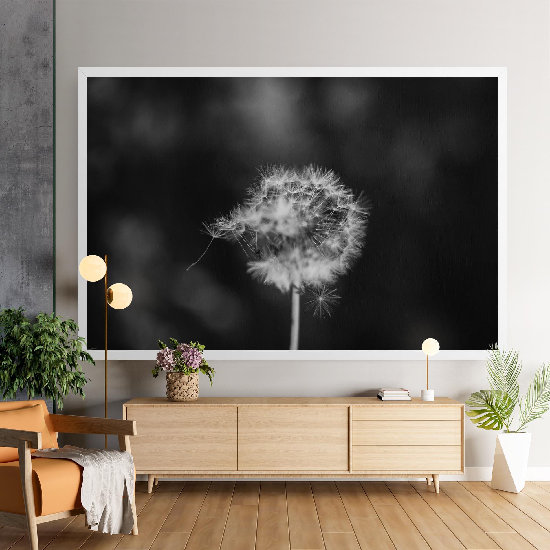 Tablou Canvas Grey Dandelion mockup 9