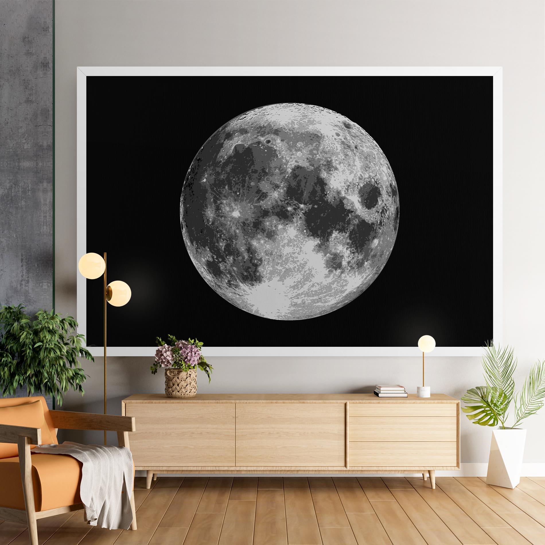 Tablou Canvas Grey Shiny Moon mockup 9