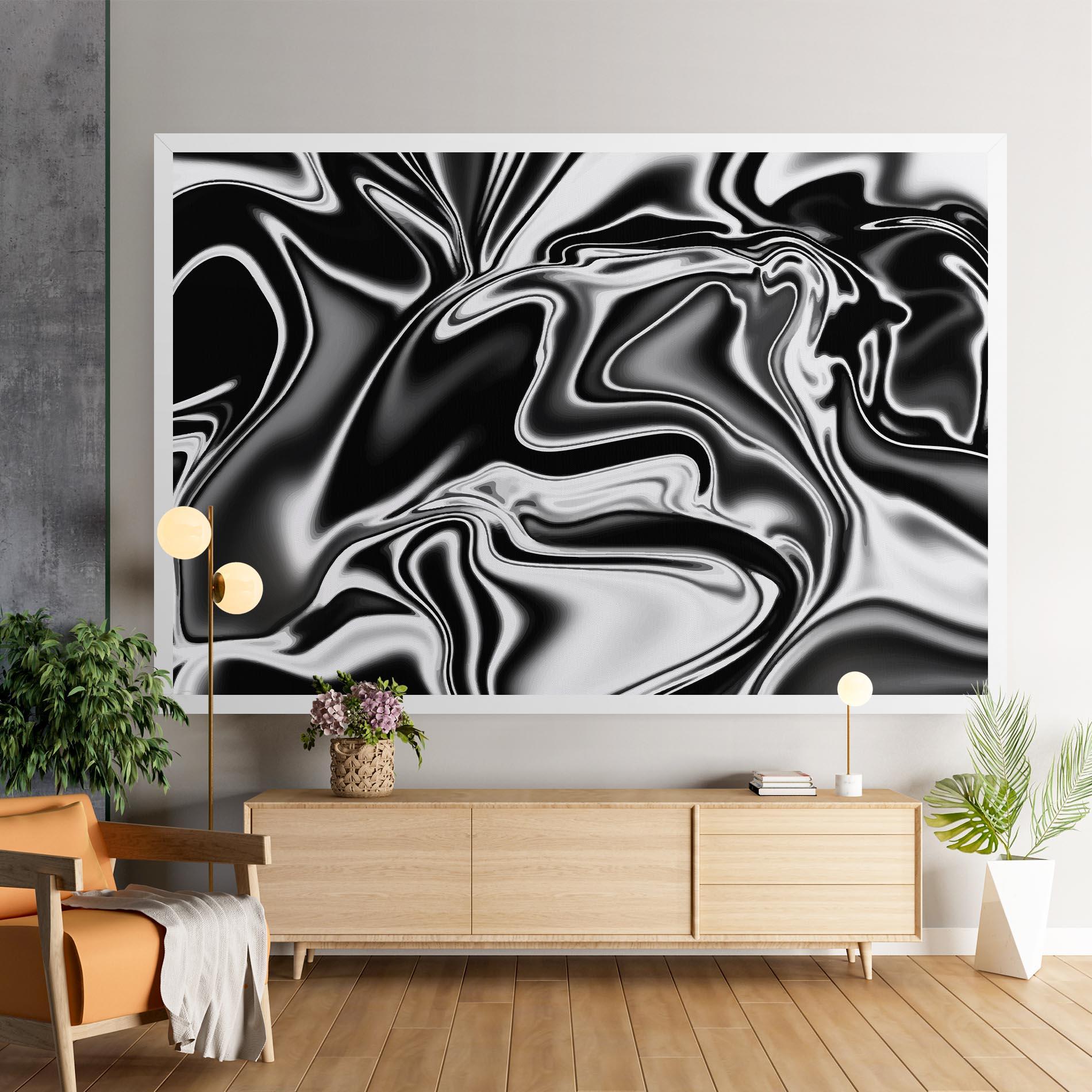 Tablou Canvas Silver Black Art mockup 9