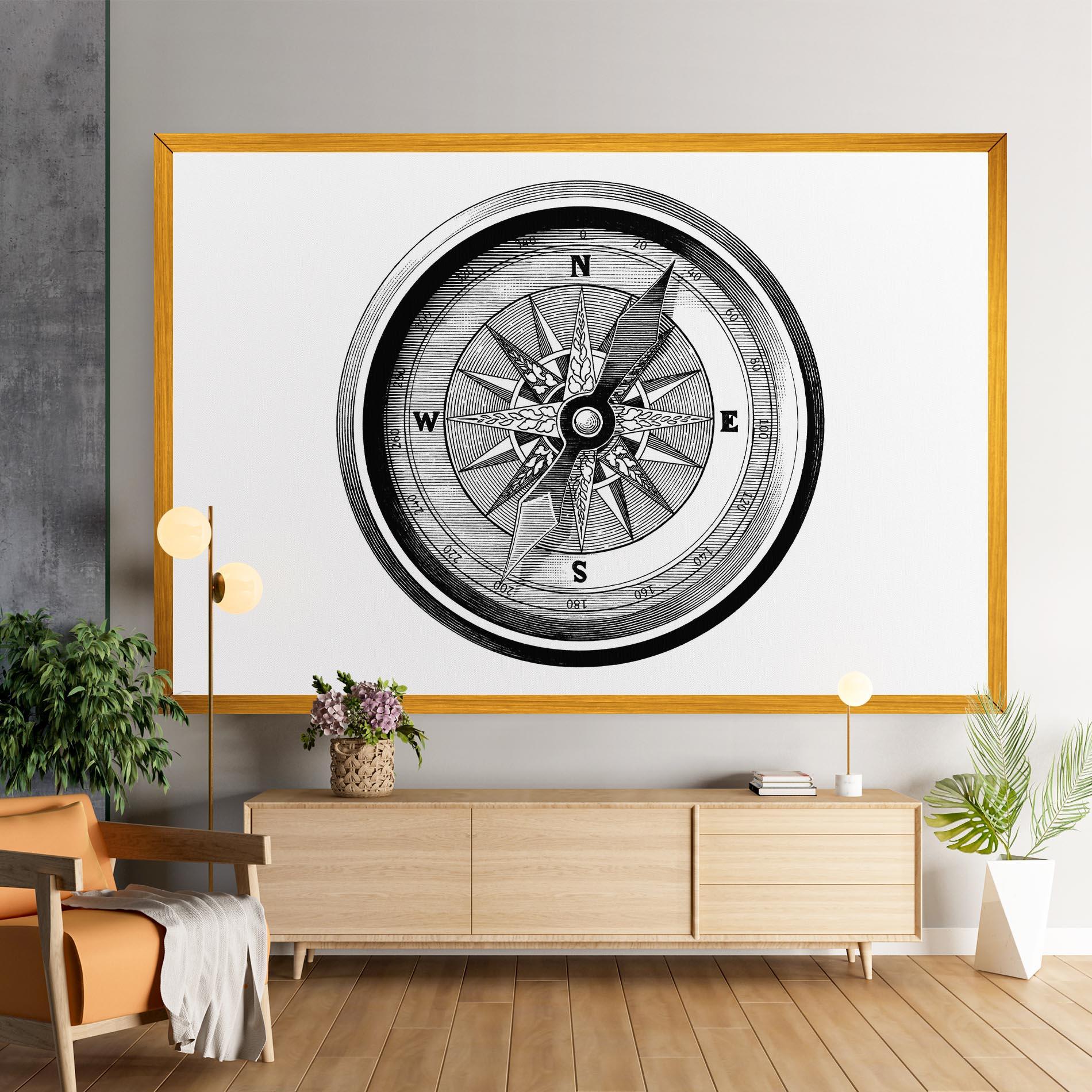 Tablou Canvas Black Compass mockup 9