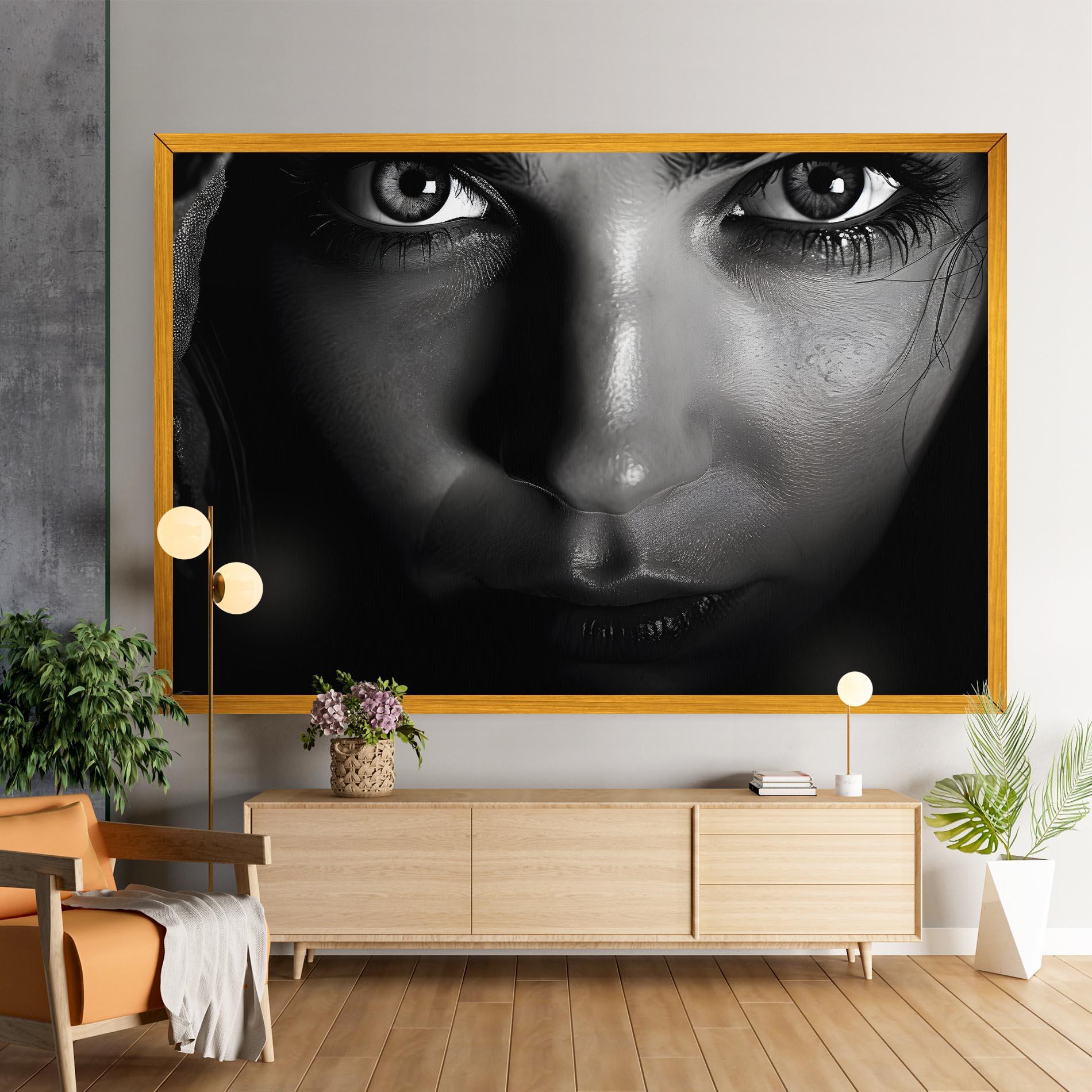 Tablou Canvas Closeup Portrait mockup 9