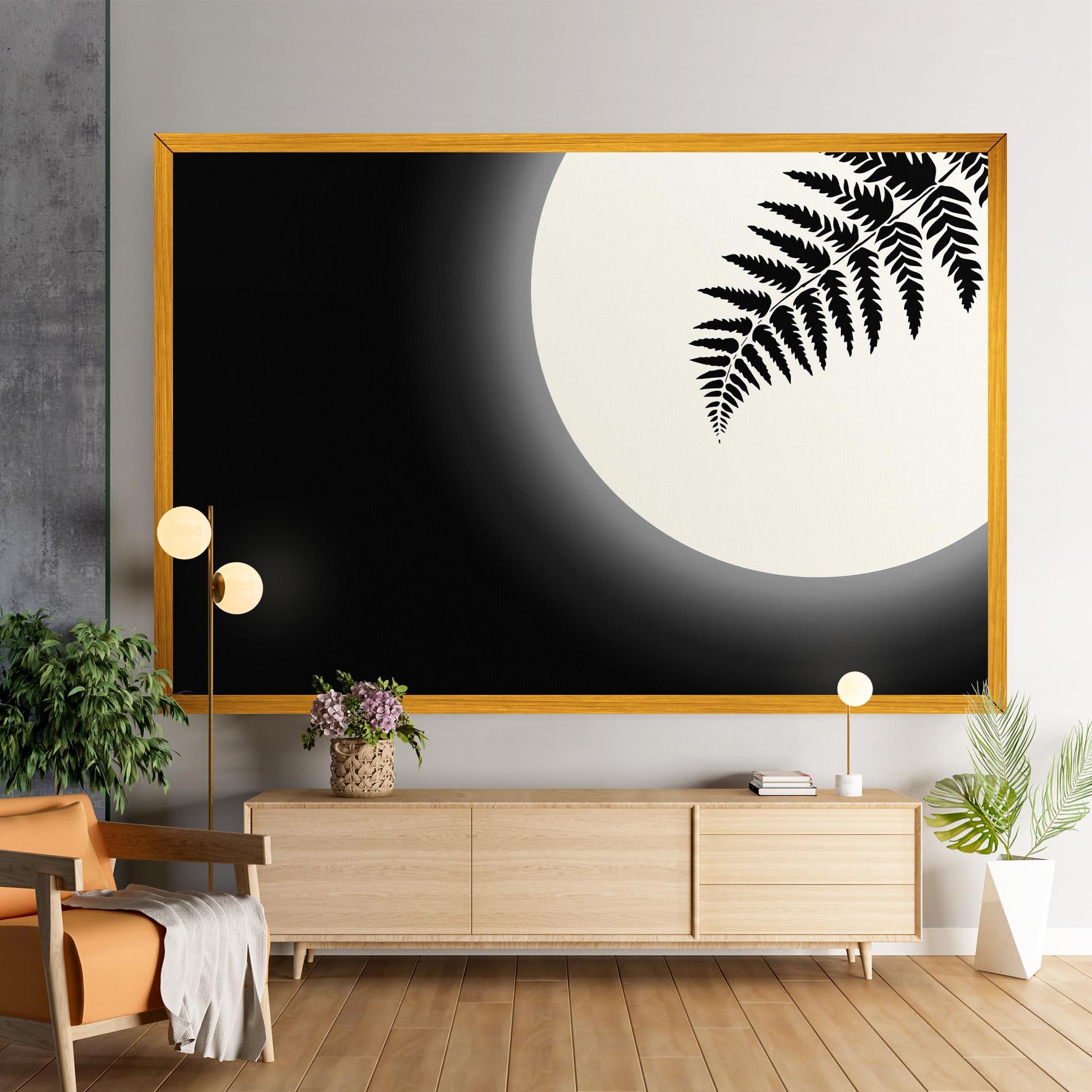 Tablou Canvas Full Moon Leaf mockup 9