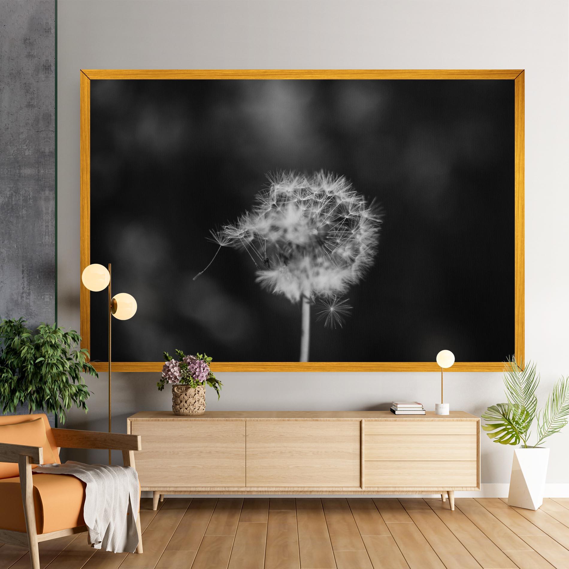 Tablou Canvas Grey Dandelion mockup 9