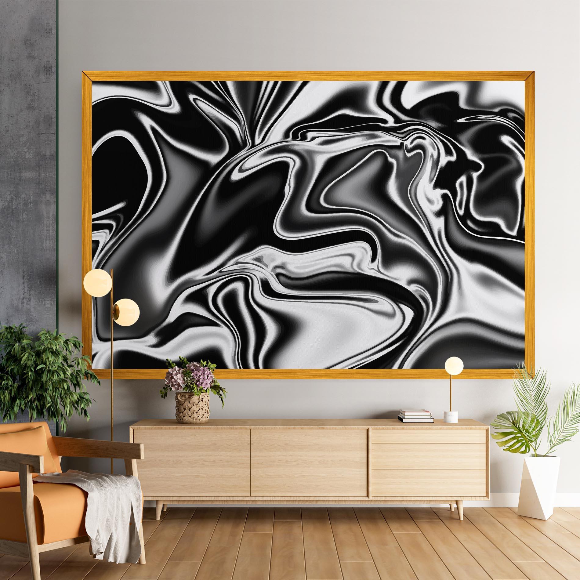 Tablou Canvas Silver Black Art mockup 9