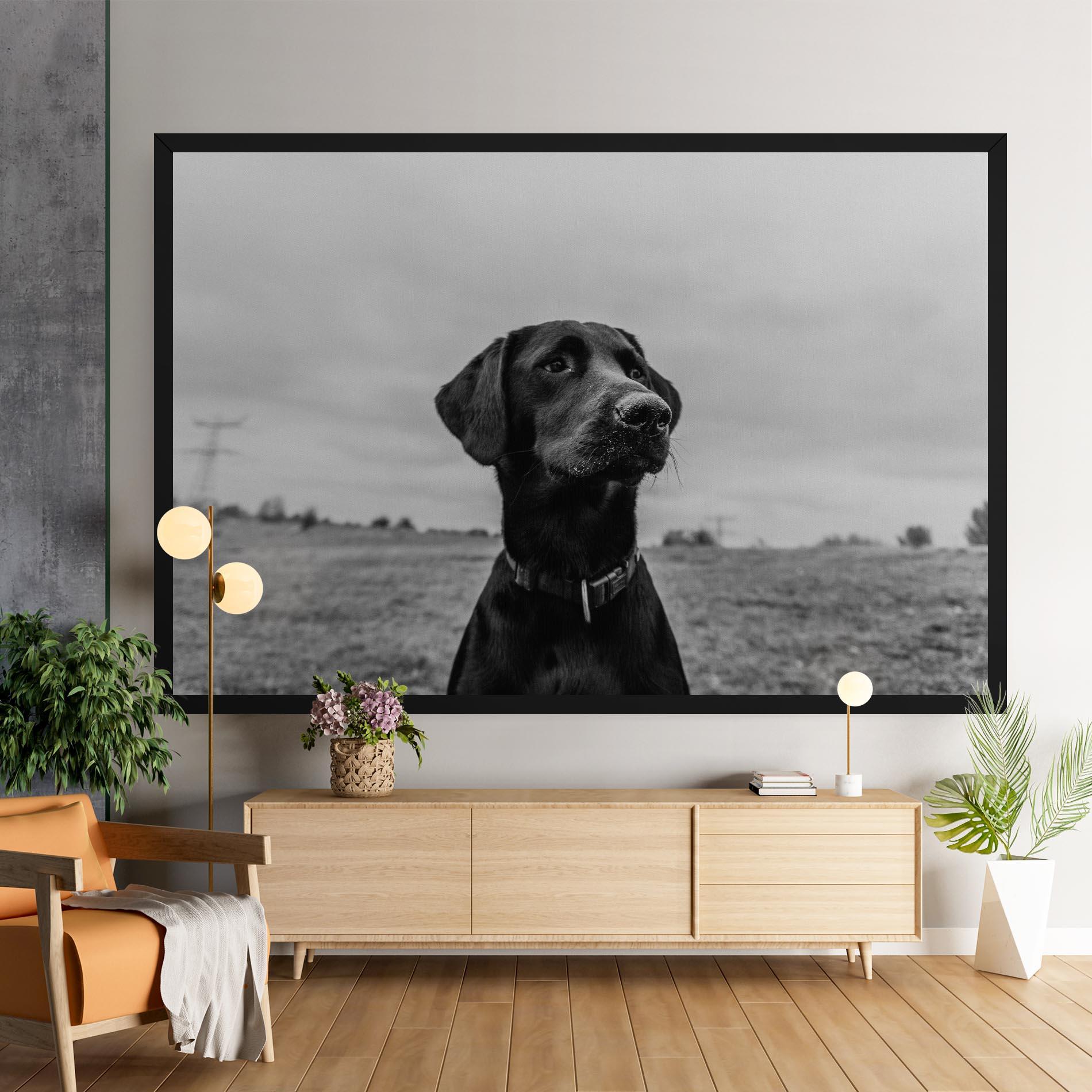 Tablou Canvas Black Dog mockup 9