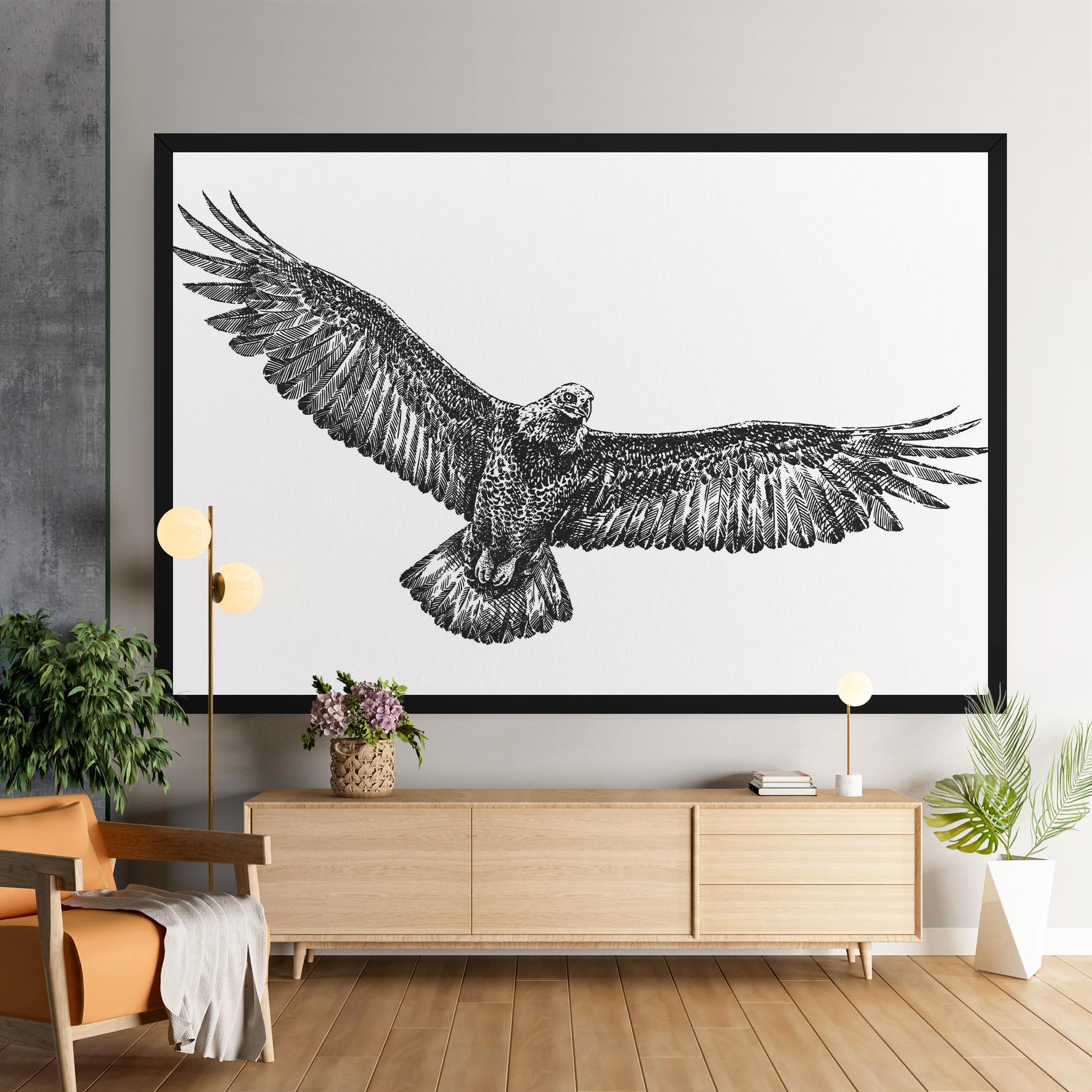 Tablou Canvas Eagle Art Line mockup 9