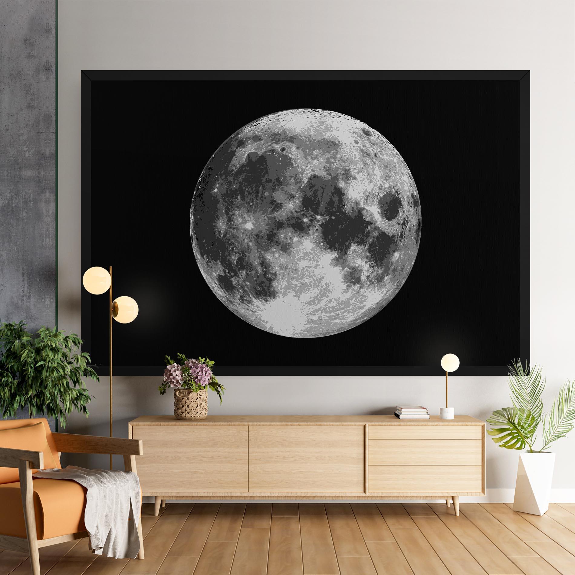 Tablou Canvas Grey Shiny Moon mockup 9