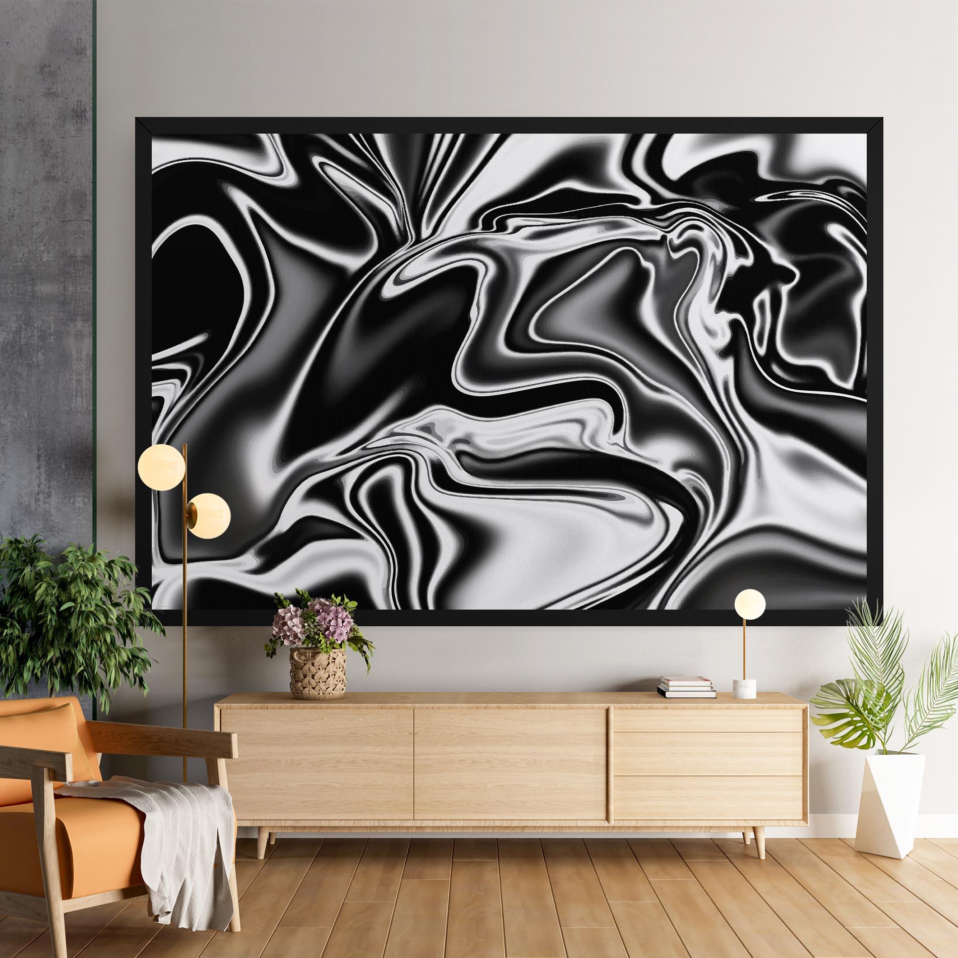 Tablou Canvas Silver Black Art mockup 9