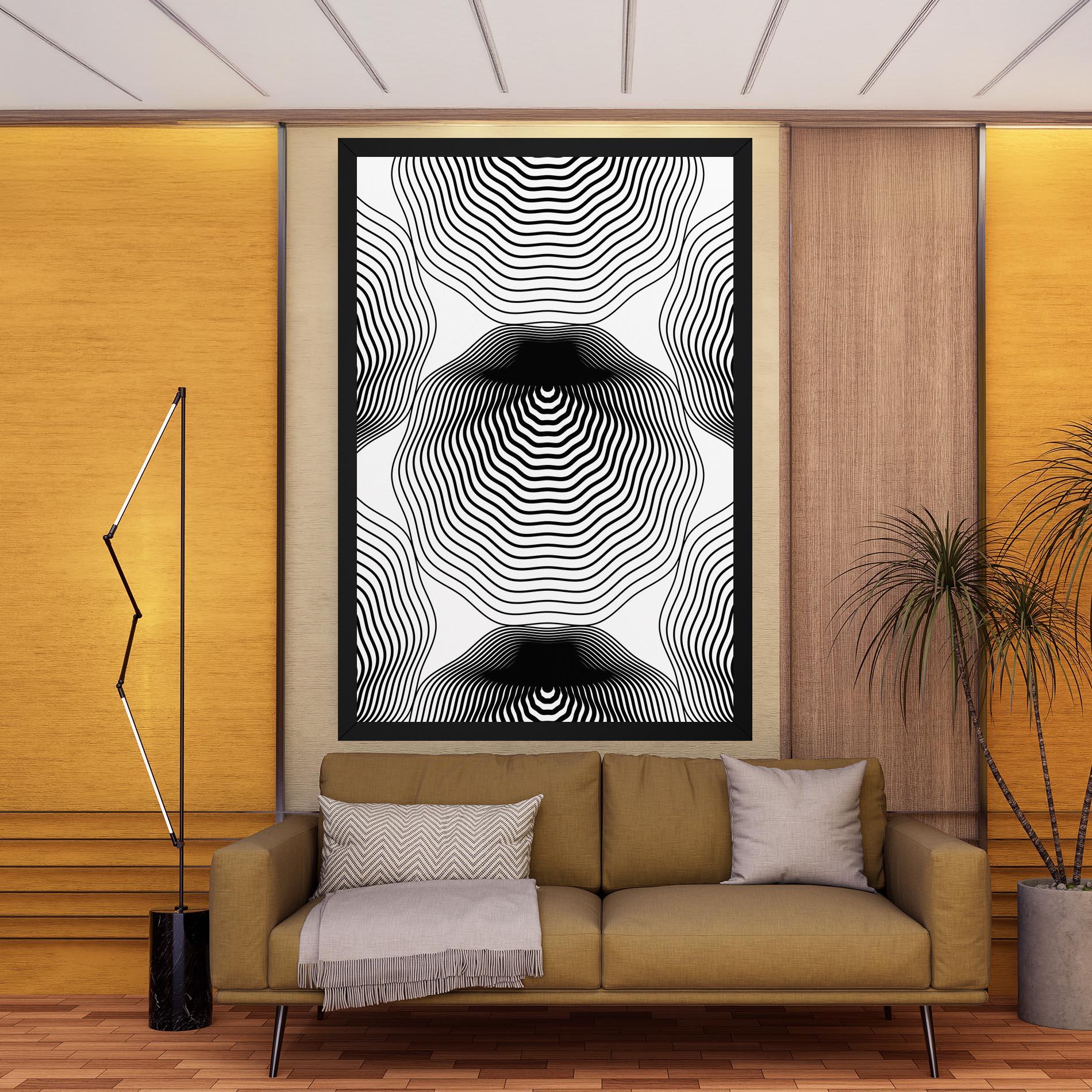 Tablou Canvas Black Line Art mockup 9