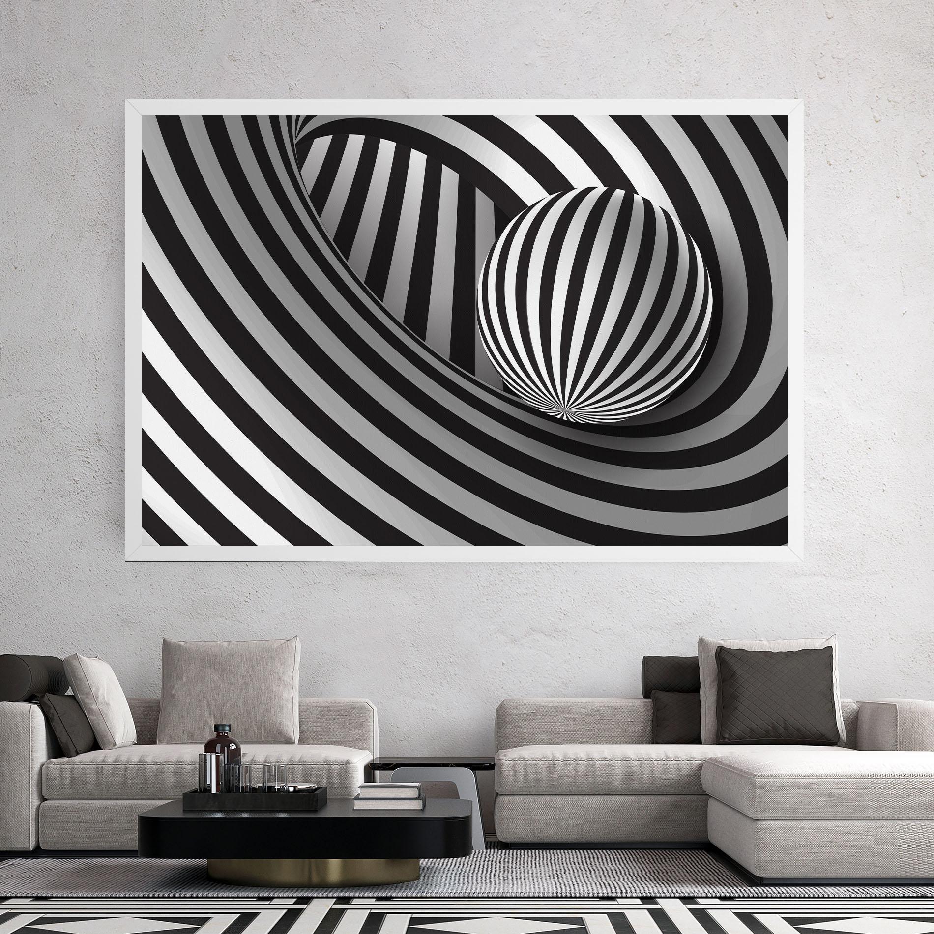 Tablou Canvas 3d Zebra Ball mockup 2