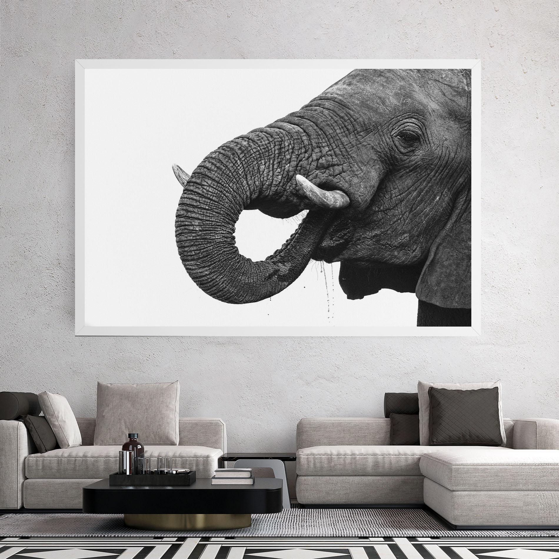 Tablou Canvas Elephant Drinking mockup 2