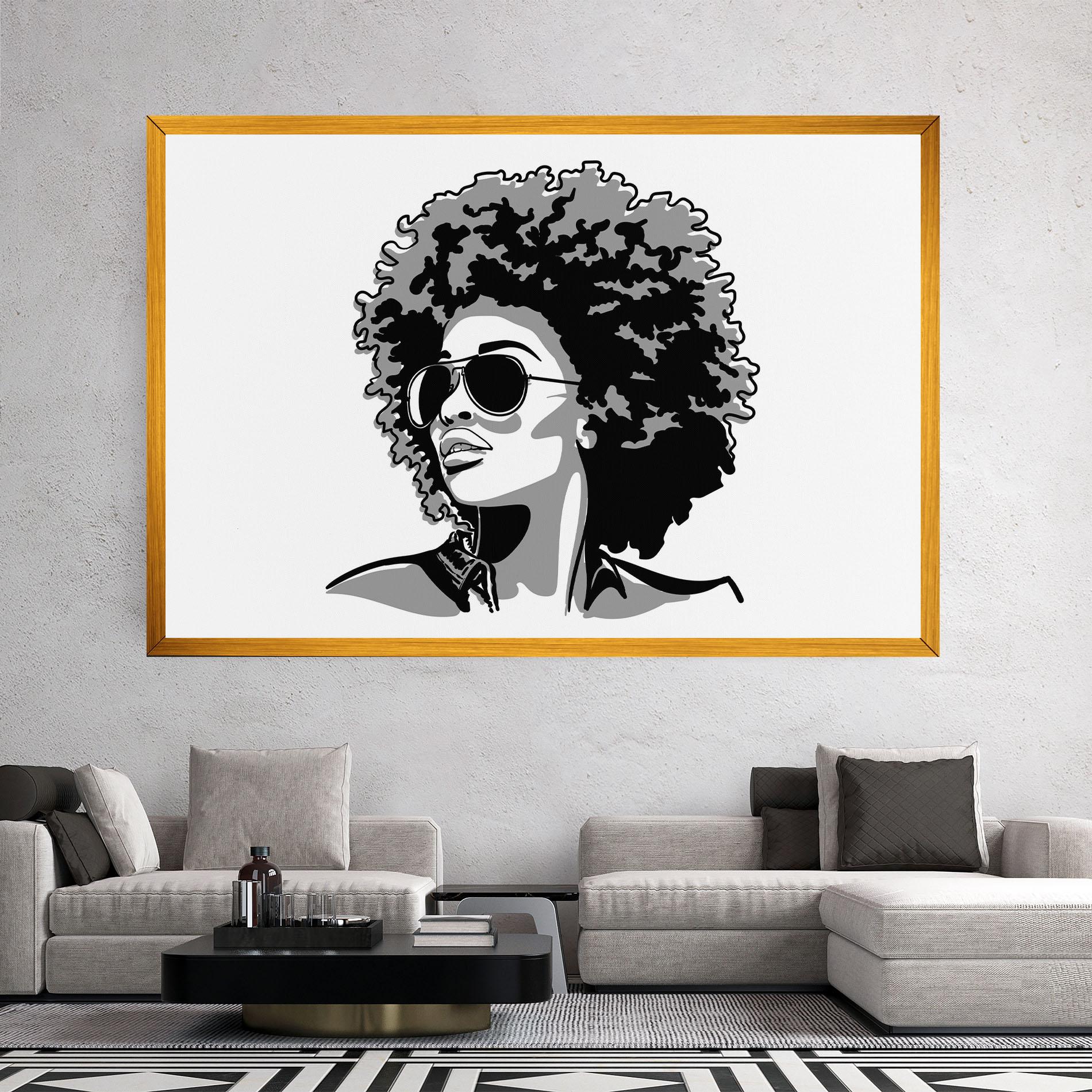 Tablou Canvas Black Grasses mockup 2