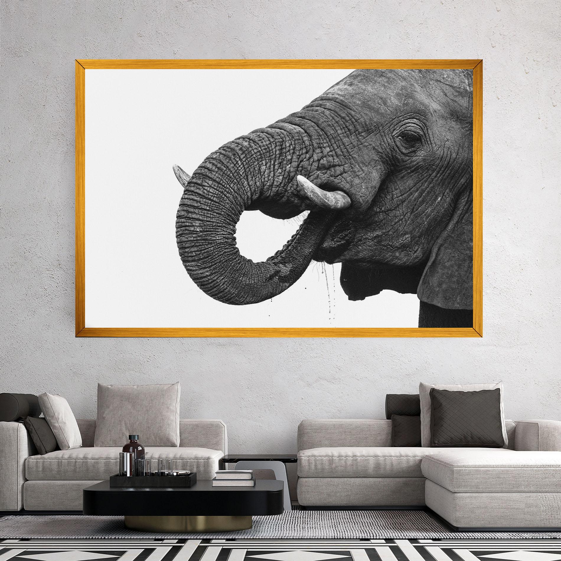 Tablou Canvas Elephant Drinking mockup 2