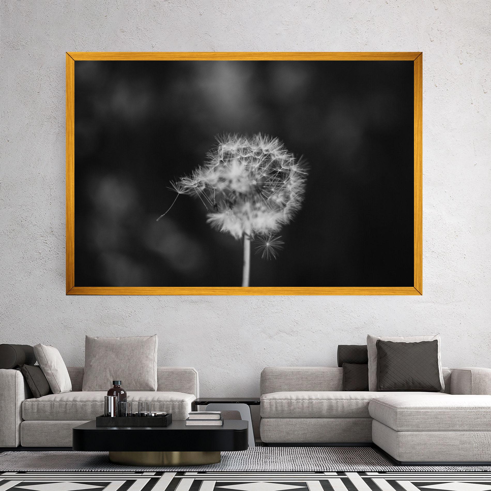 Tablou Canvas Grey Dandelion mockup 2