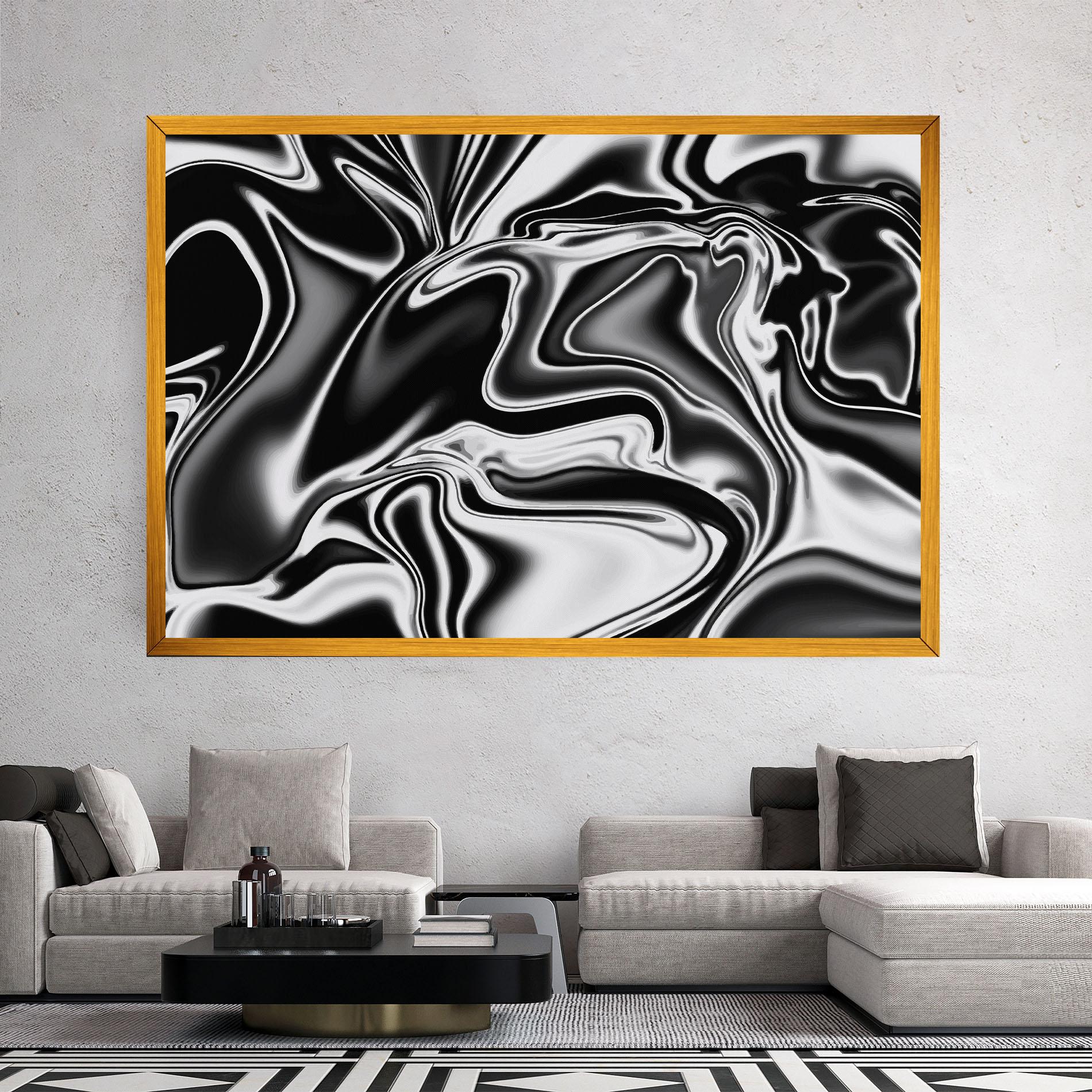 Tablou Canvas Silver Black Art mockup 2