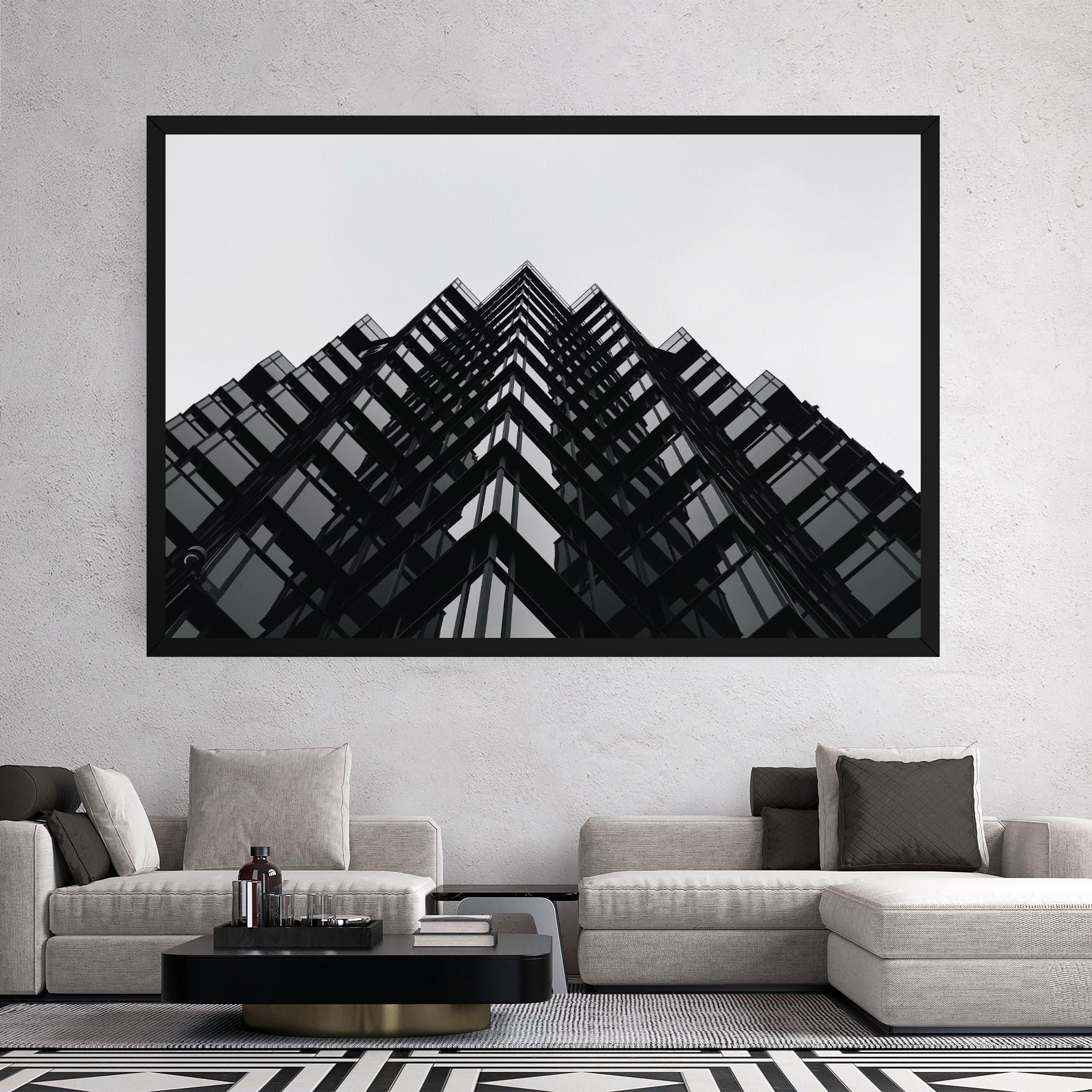 Tablou Canvas Black Building mockup 2