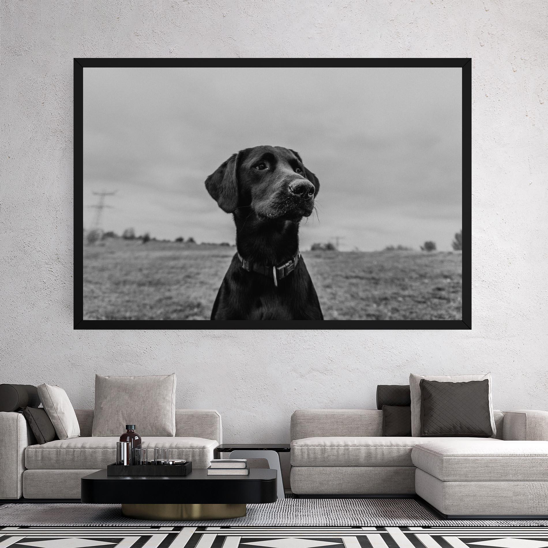 Tablou Canvas Black Dog mockup 2