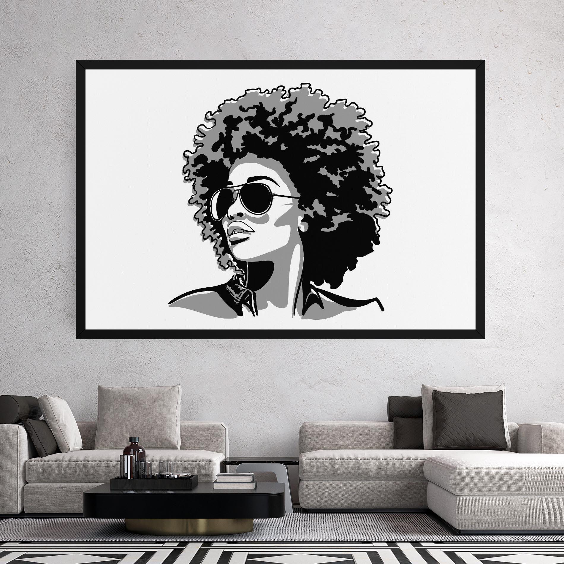 Tablou Canvas Black Grasses mockup 2