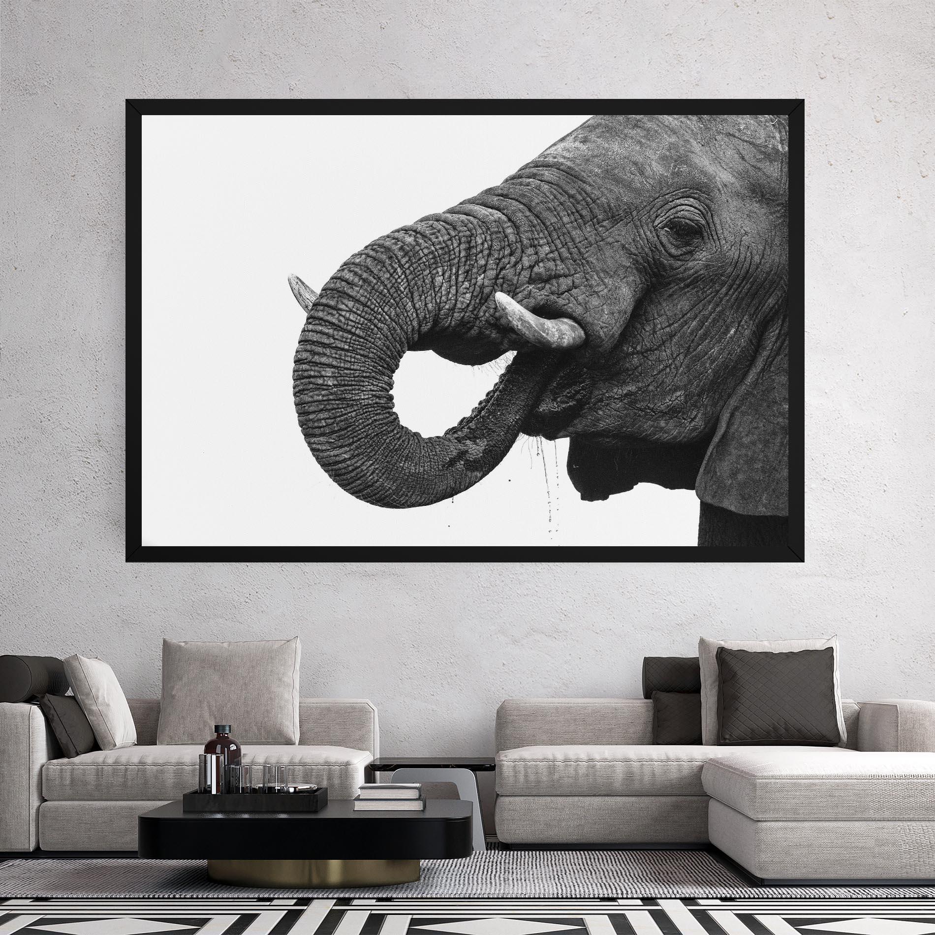 Tablou Canvas Elephant Drinking mockup 2