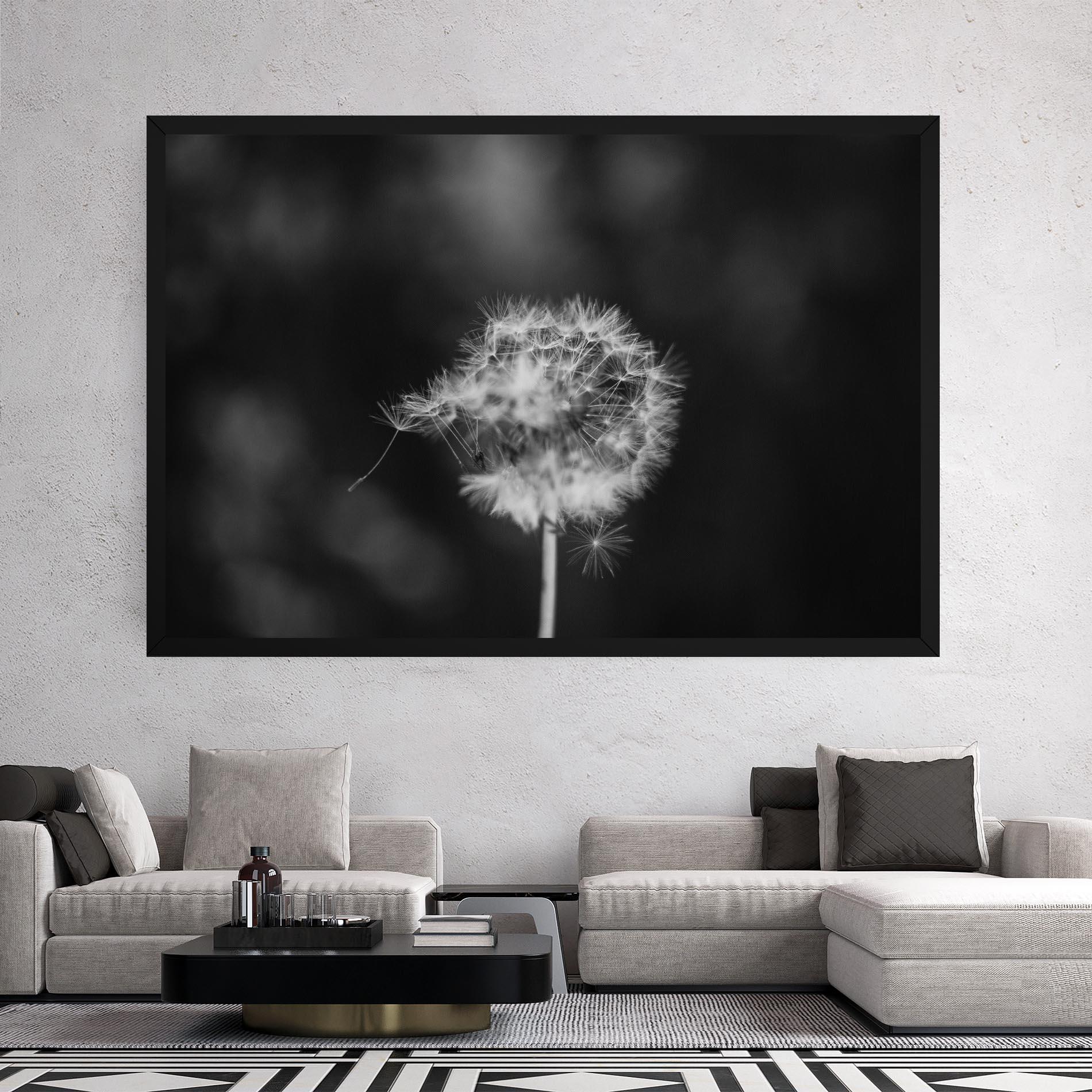 Tablou Canvas Grey Dandelion mockup 2