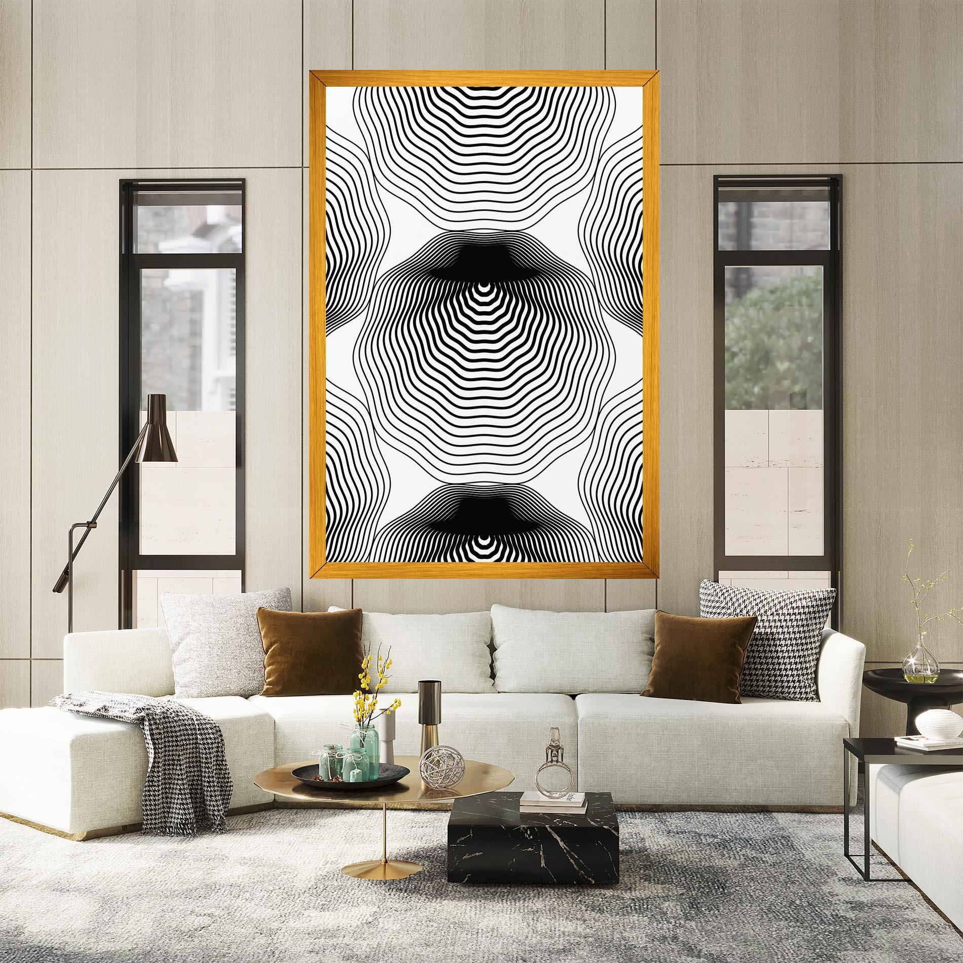 Tablou Canvas Black Line Art mockup 2