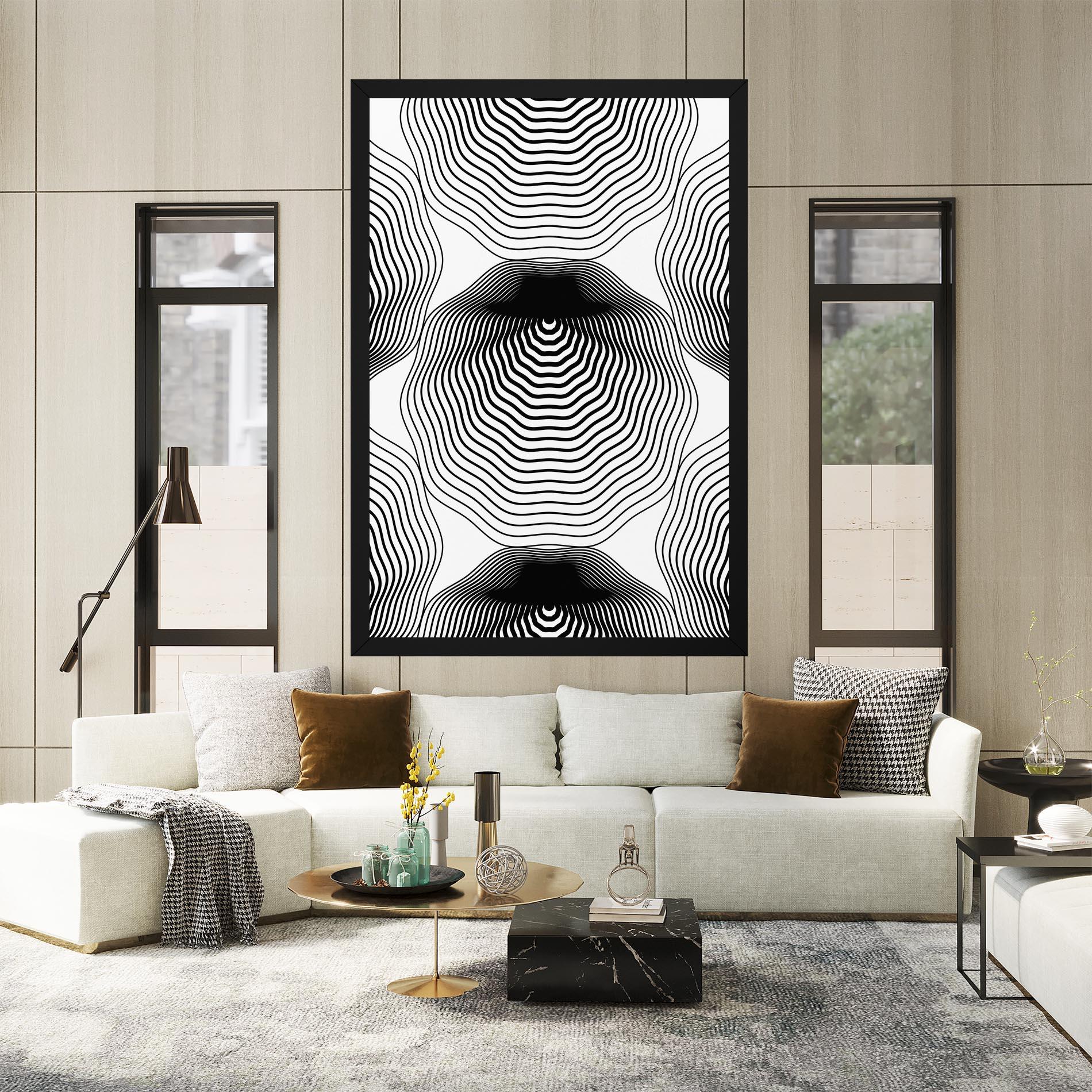 Tablou Canvas Black Line Art mockup 2