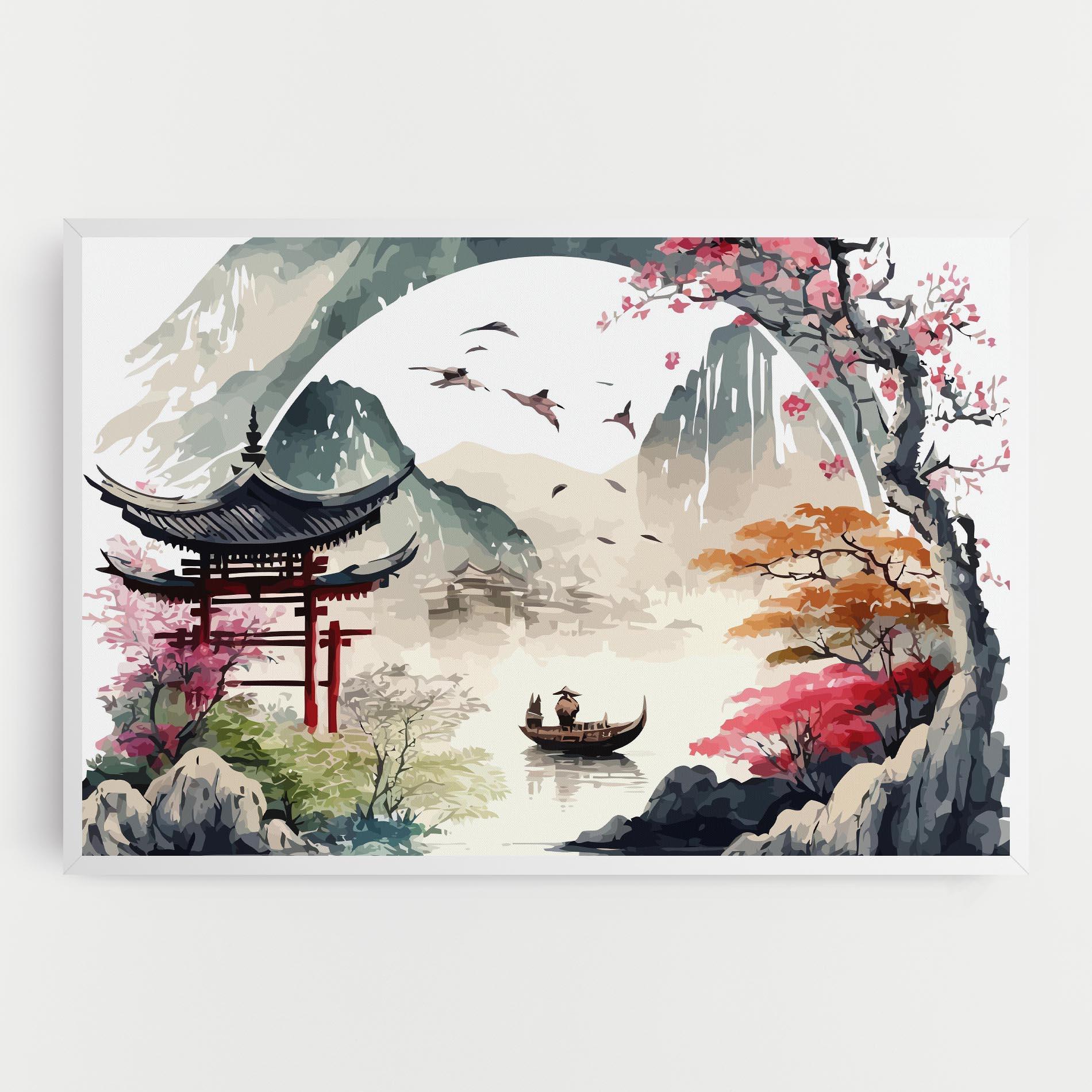 Tablou Canvas Beautiful Asiatic View mockup 0