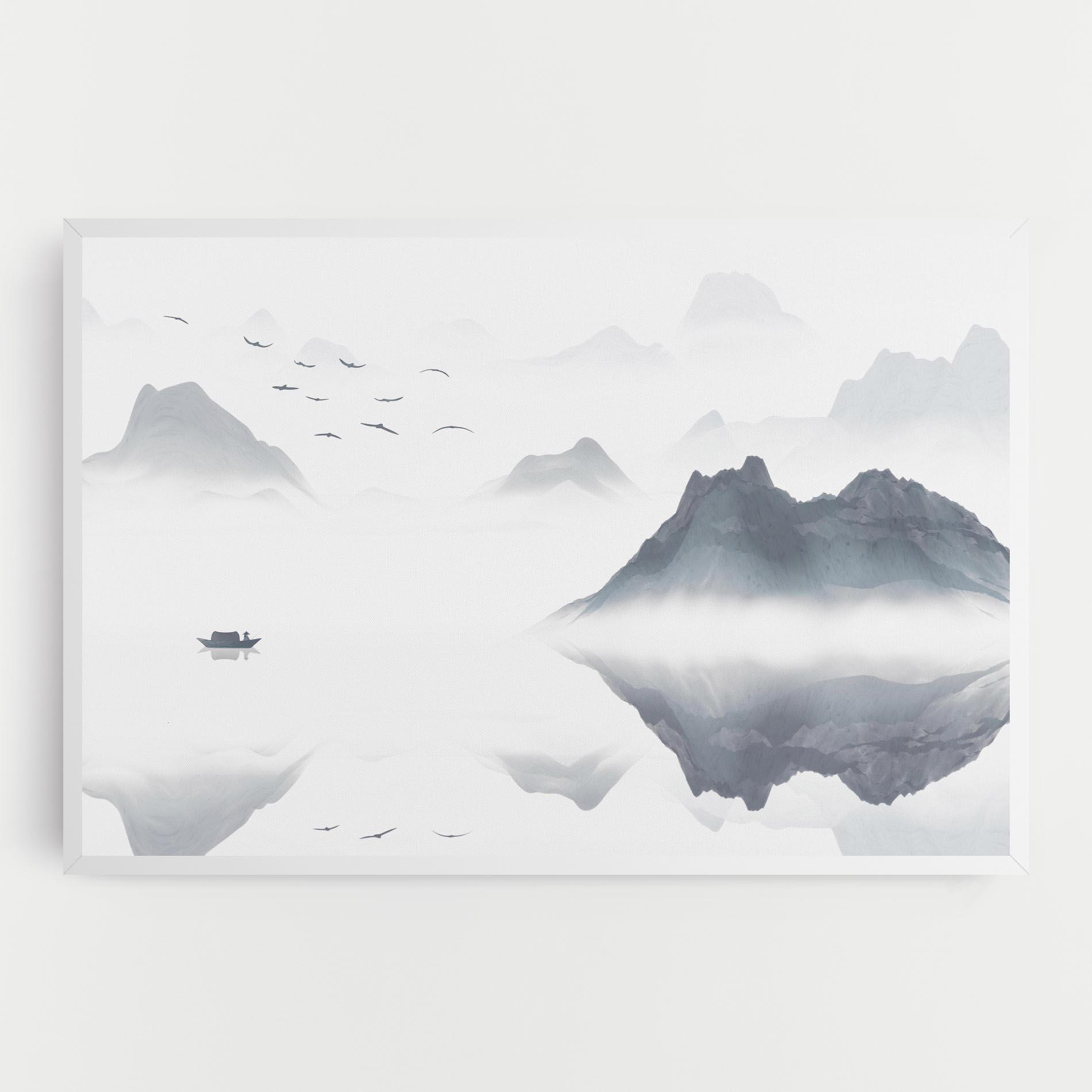 Tablou Canvas Chinese Style Mountains mockup 0