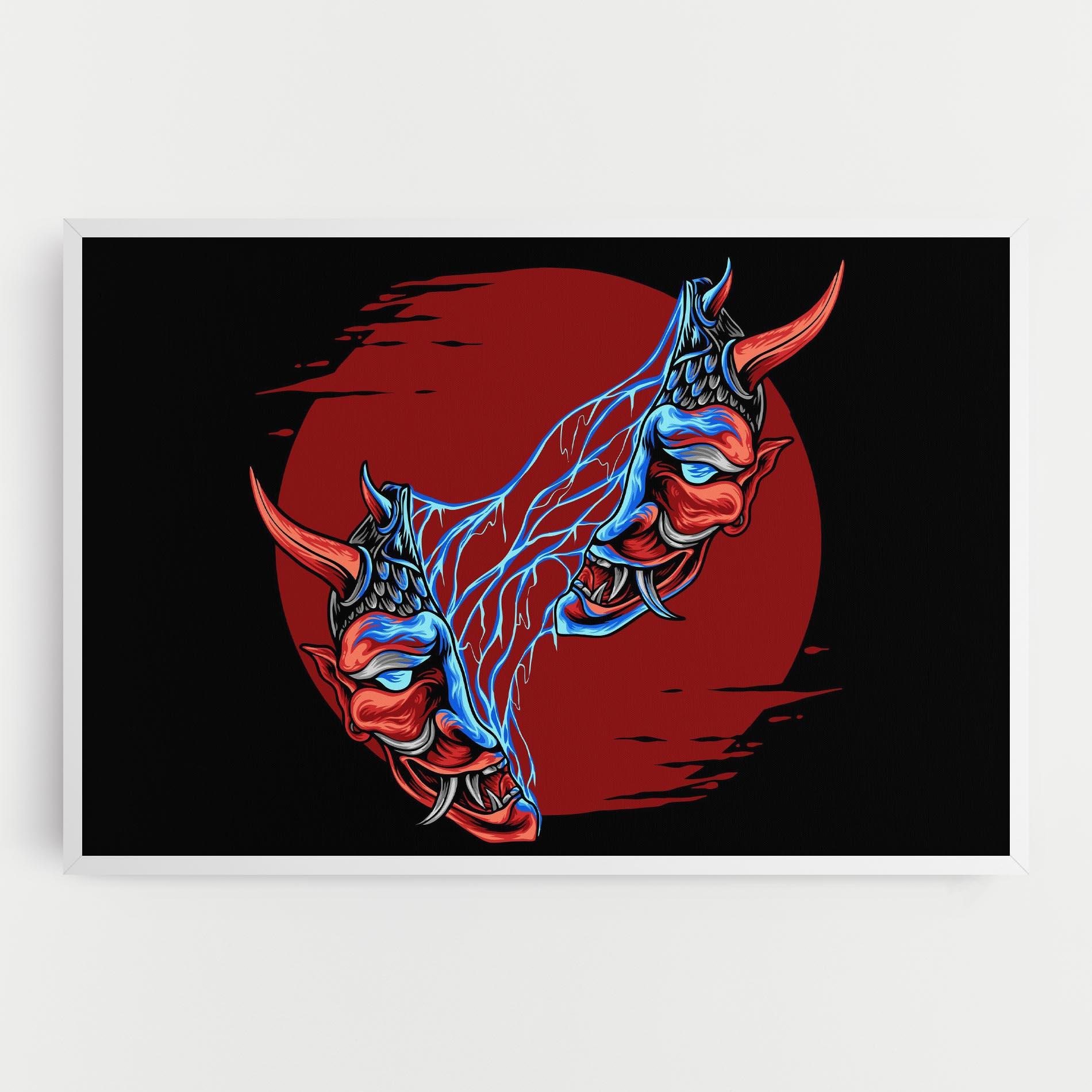 Tablou Canvas Japanese Mask mockup 0