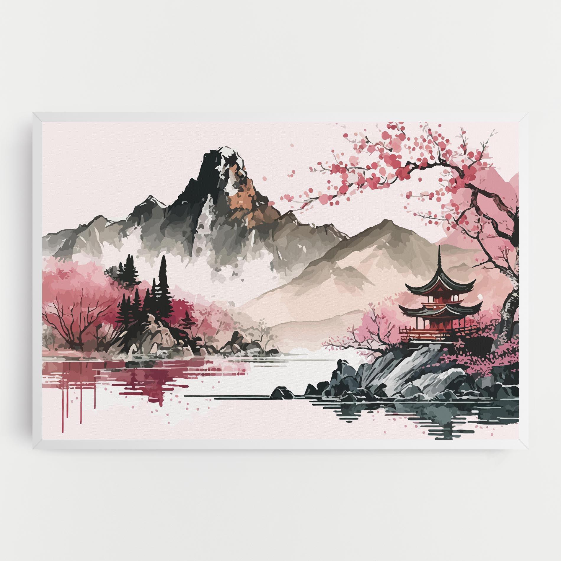 Tablou Canvas Pink Asian View mockup 0