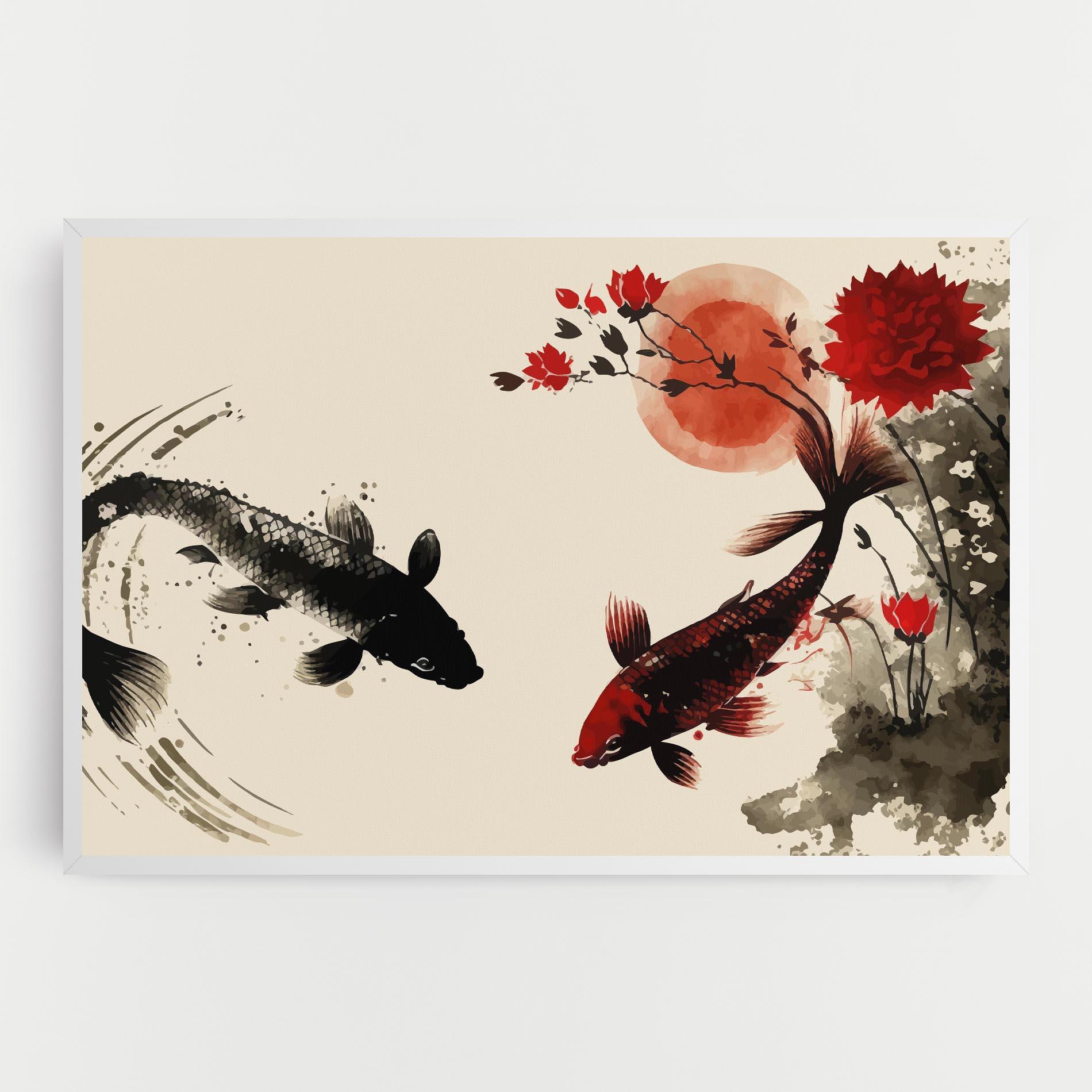 Tablou Canvas Sunset Red Flower mockup 0