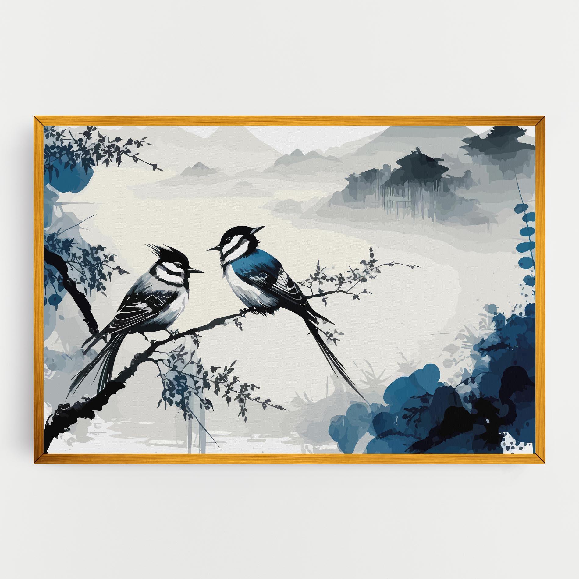 Tablou Canvas Asiatic Blue Bird mockup 0