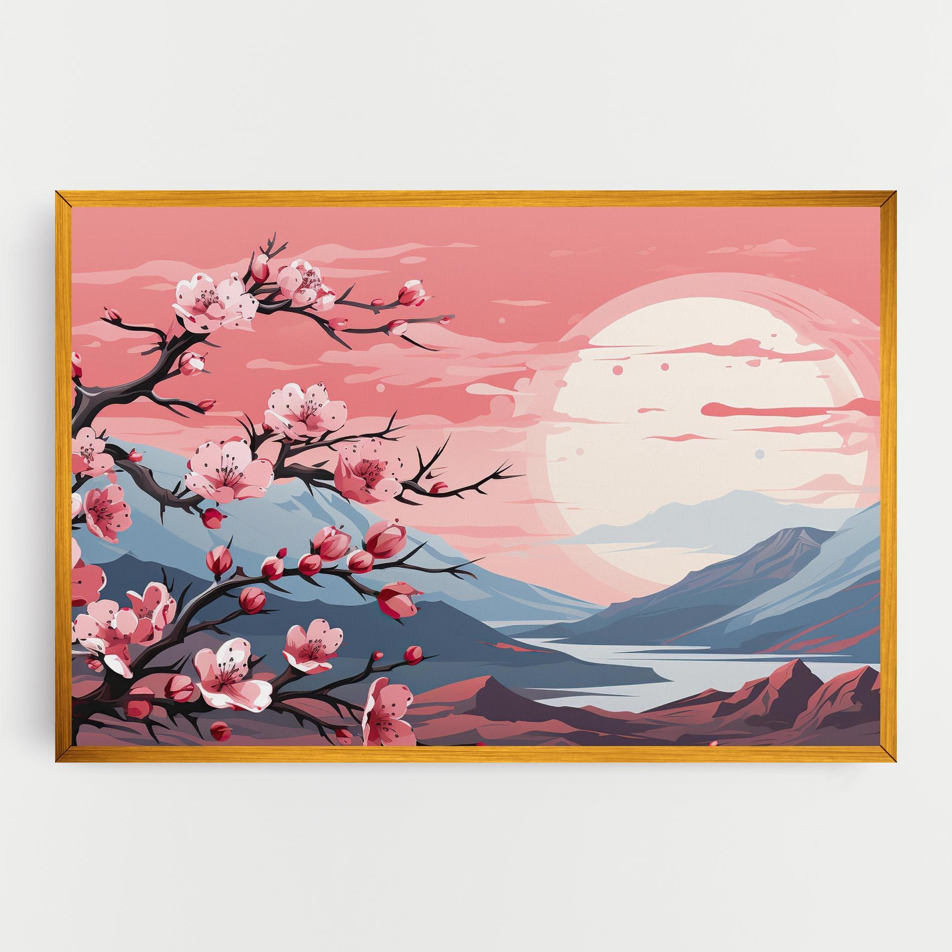 Tablou Canvas Chinese Cherry Blossoms mockup 0