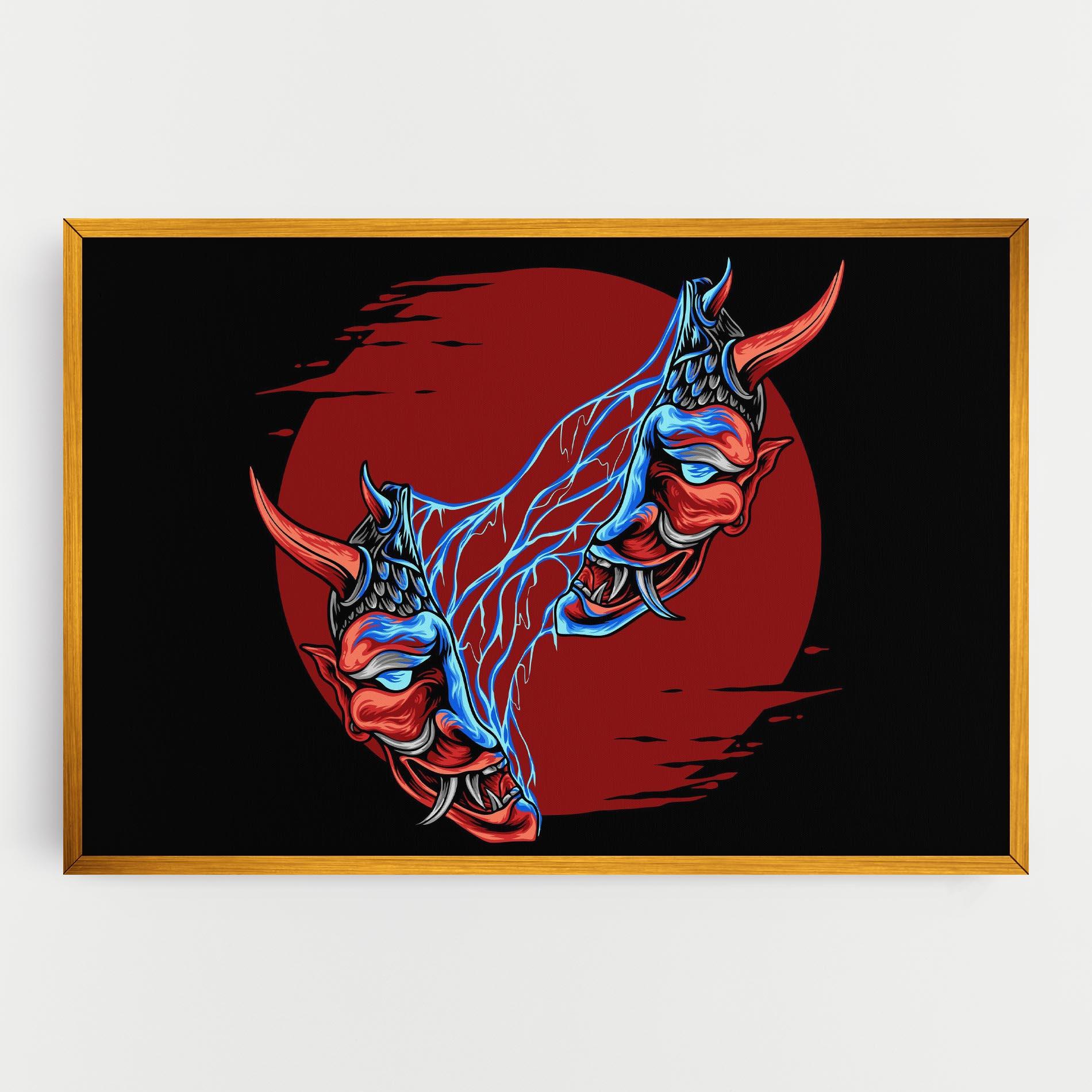 Tablou Canvas Japanese Mask mockup 0